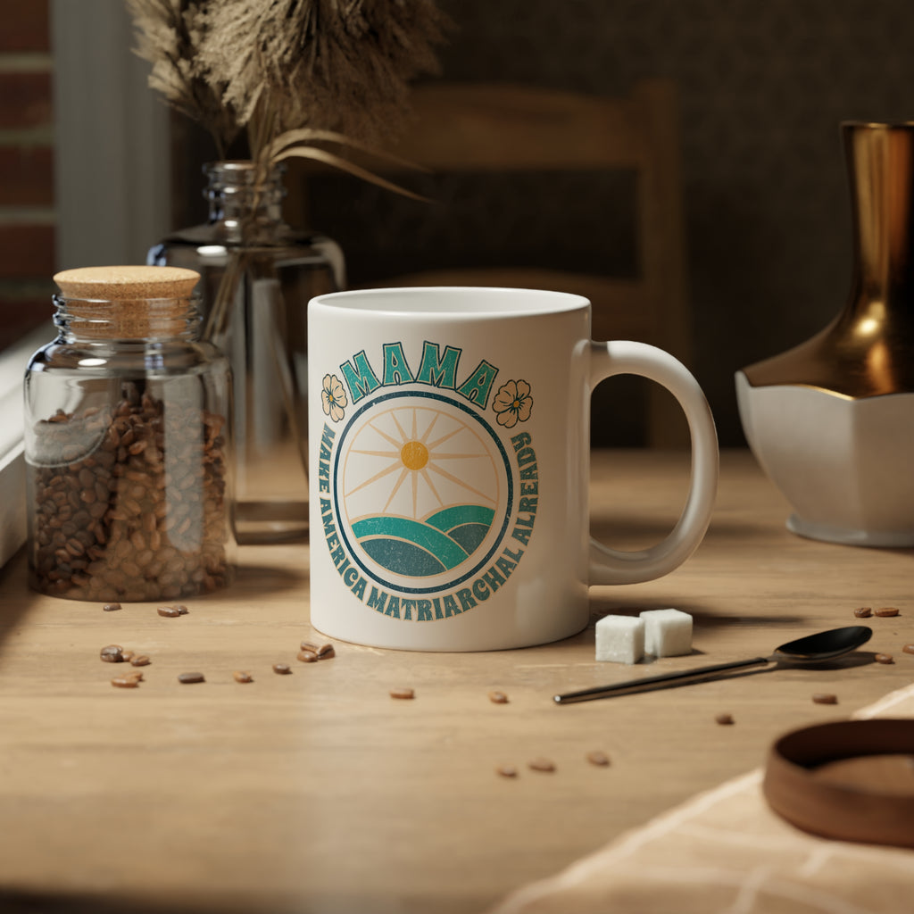 Blue M.A.M.A "Make America Matriarchal Already" Jumbo 20 oz mug | Feminist Woman Power Gift