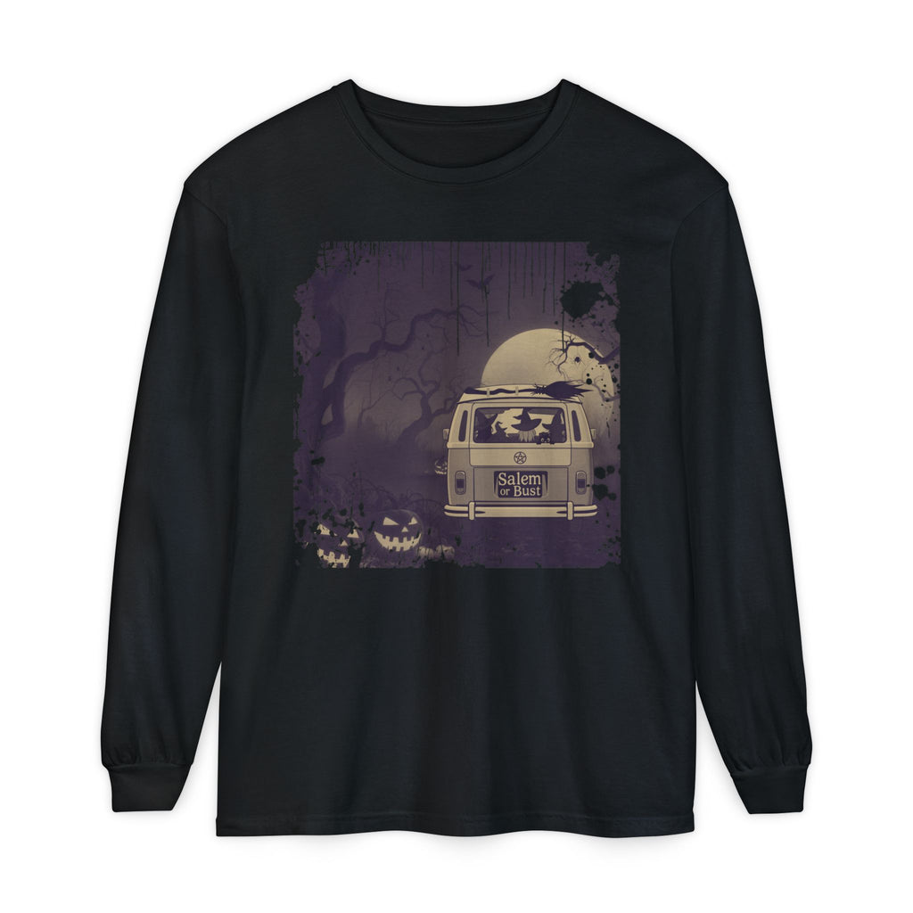 Vintage Salem or Bust Halloween Long Sleeve Tshirt | Spooky original design Long Sleeve