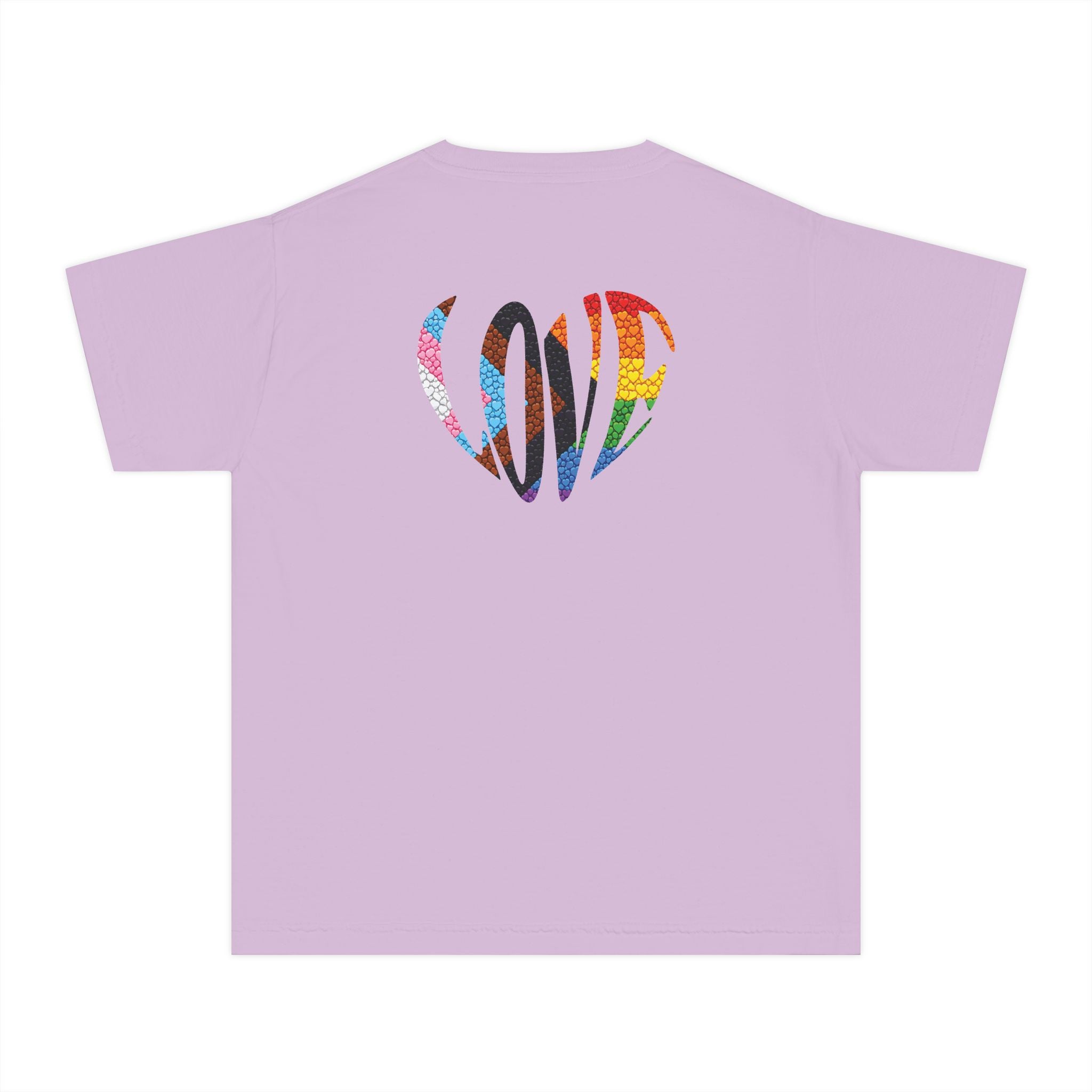 Love Heart Youth Tee | Pride Colors Heart Graphic