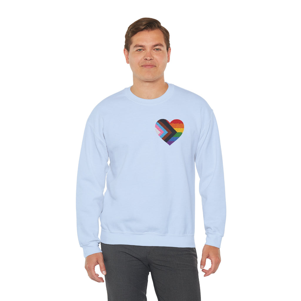 Rainbow Heart Pride Sweatshirt | Heart Graphic Crewneck