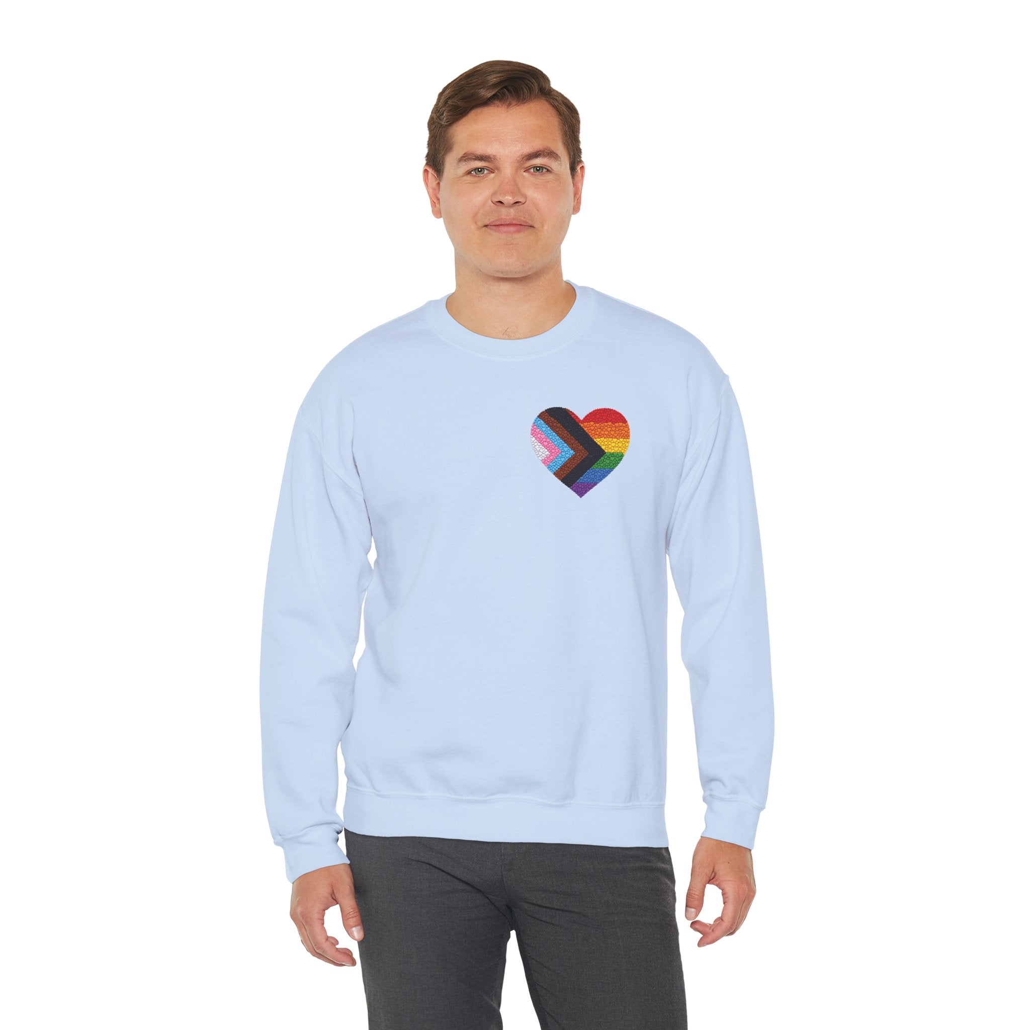 Rainbow Heart Pride Sweatshirt | Heart Graphic Crewneck