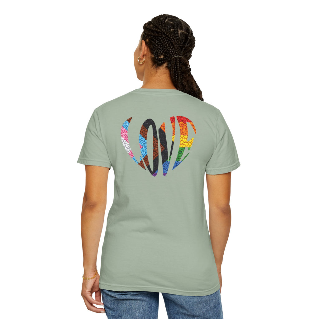 Pride Heart T-Shirt | Rainbow Striped Love Heart Tee