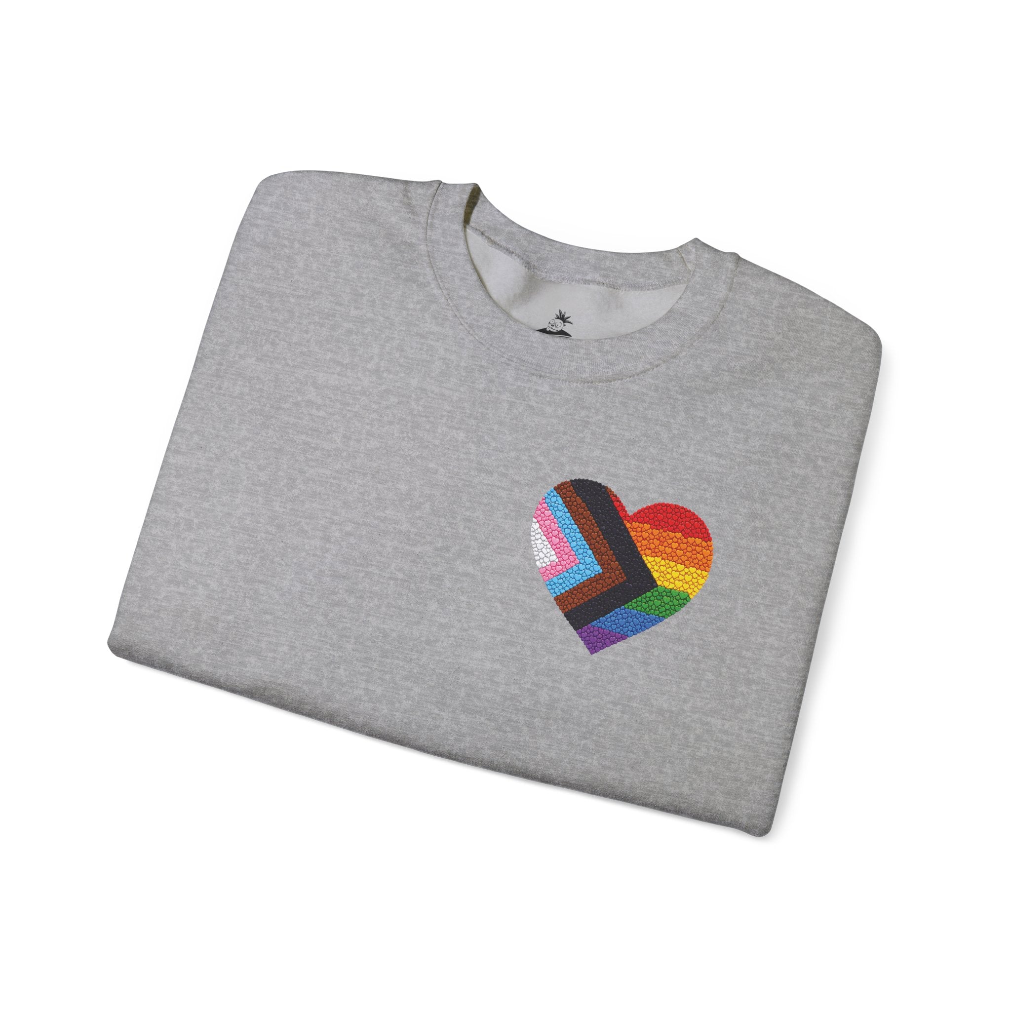 Rainbow Heart Pride Sweatshirt | Heart Graphic Crewneck
