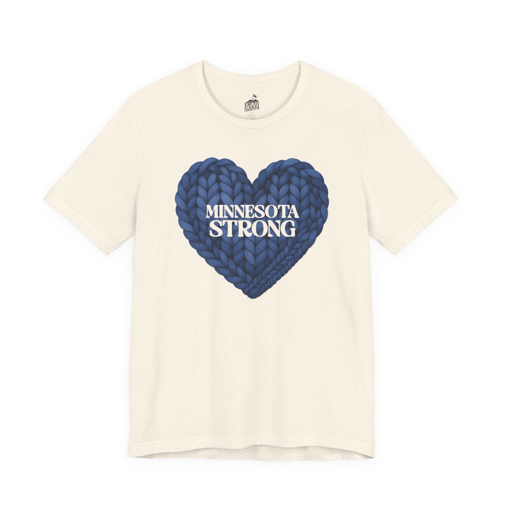 Minnesota Strong Knit Blue Heart T-Shirt | Heart Graphic Tee