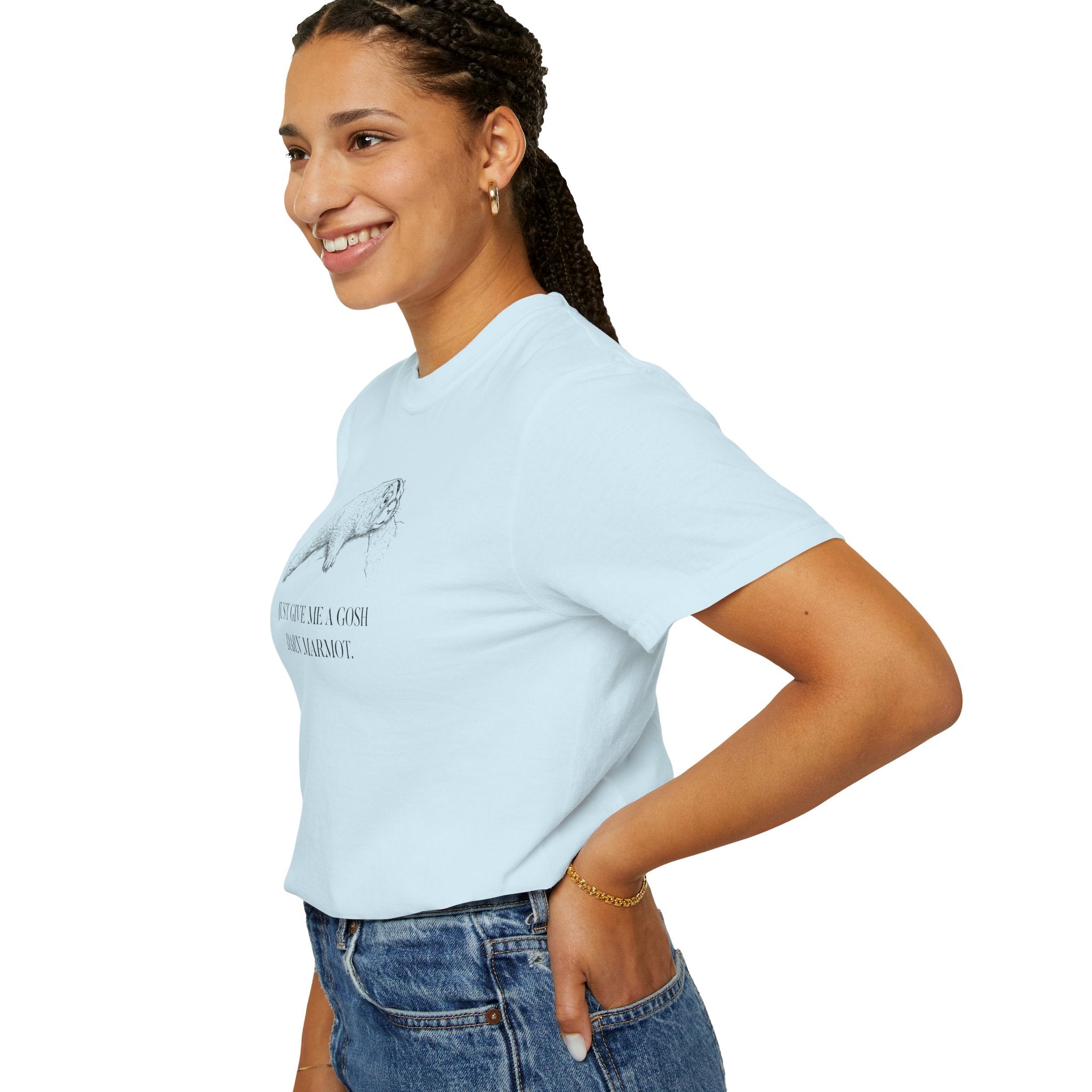 "Give Me A Darn Marmot" Tshirt | Animal Lover Humor Tee