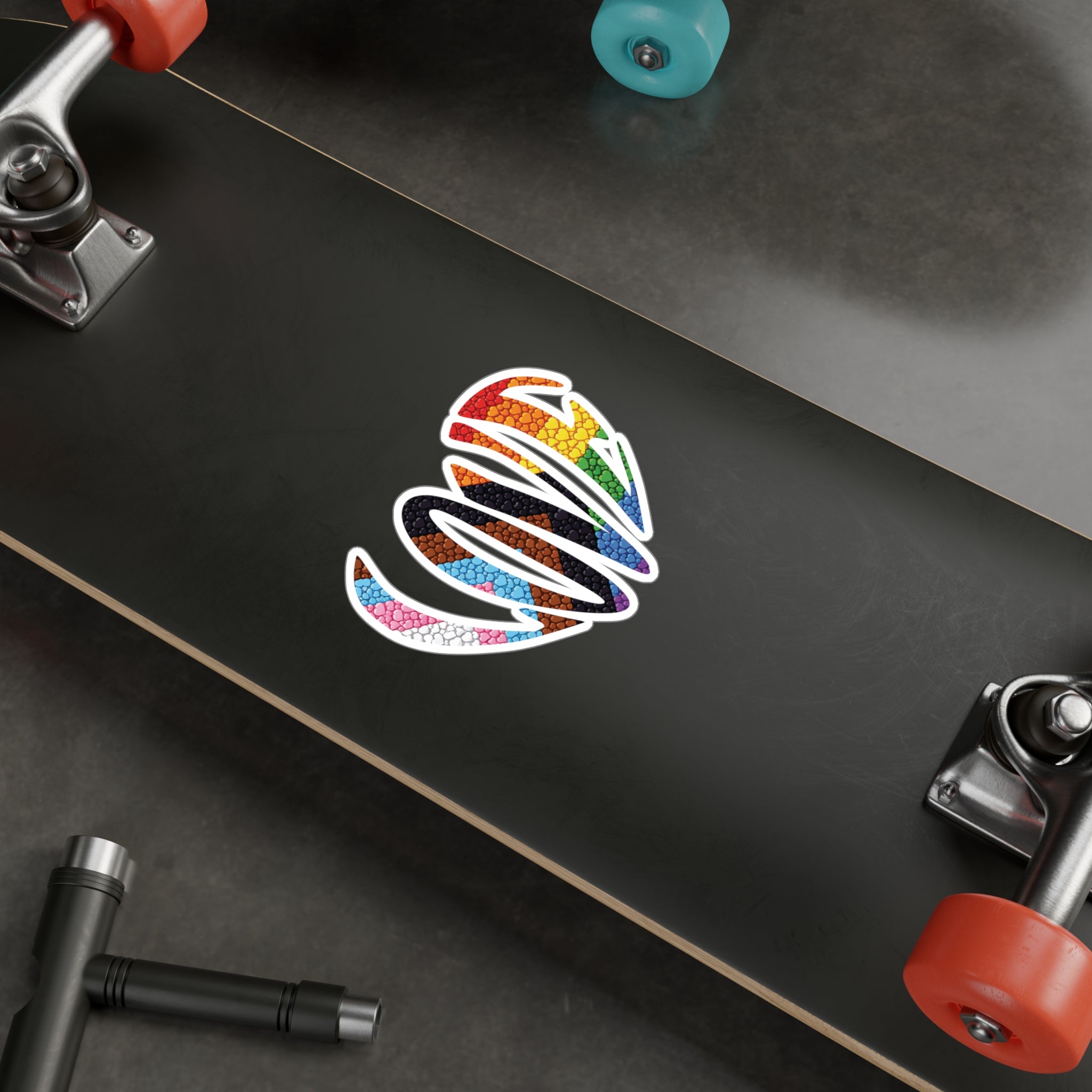 Pride Love Heart Sticker | Kiss-Cut Vinyl Decal