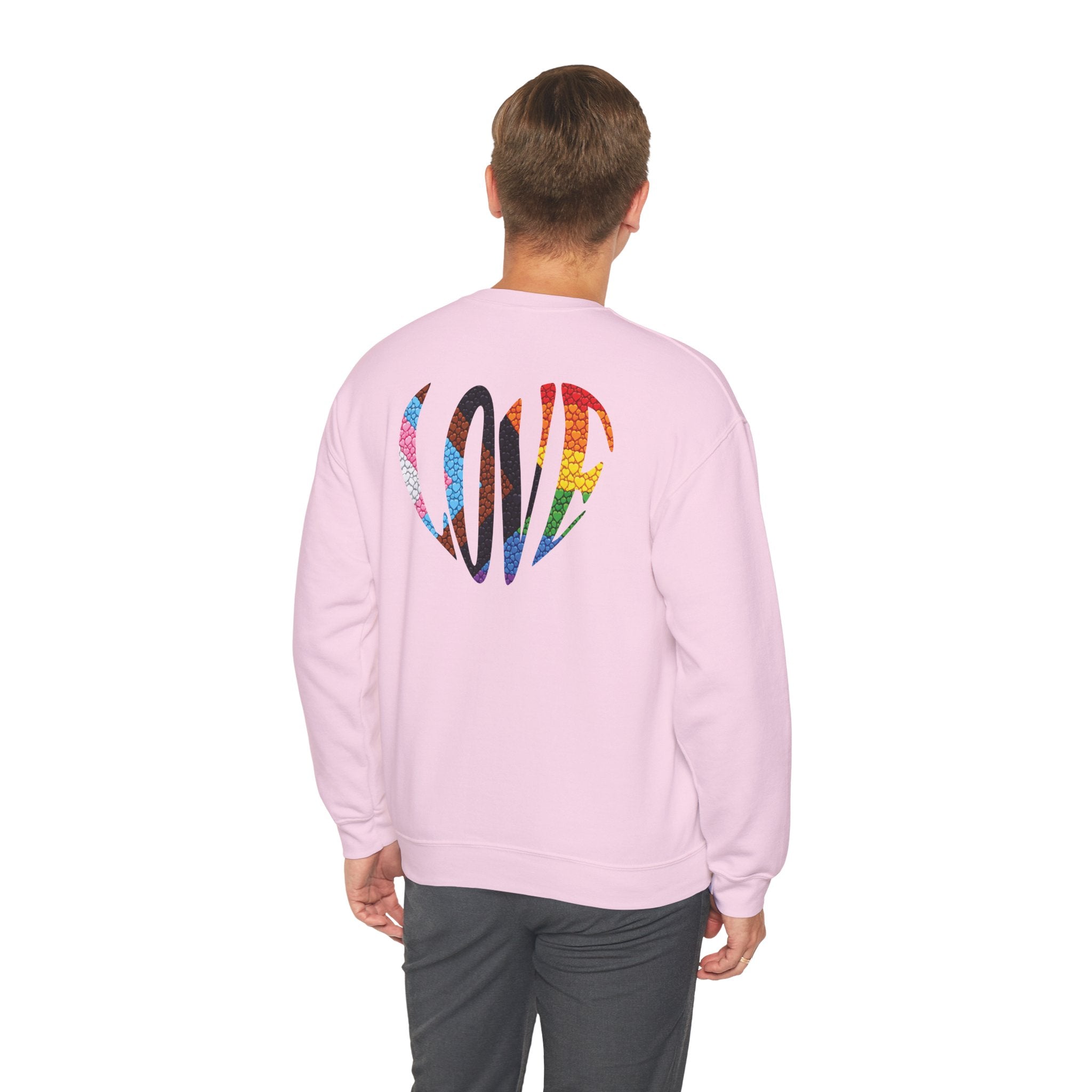 Rainbow Heart Pride Sweatshirt | Heart Graphic Crewneck