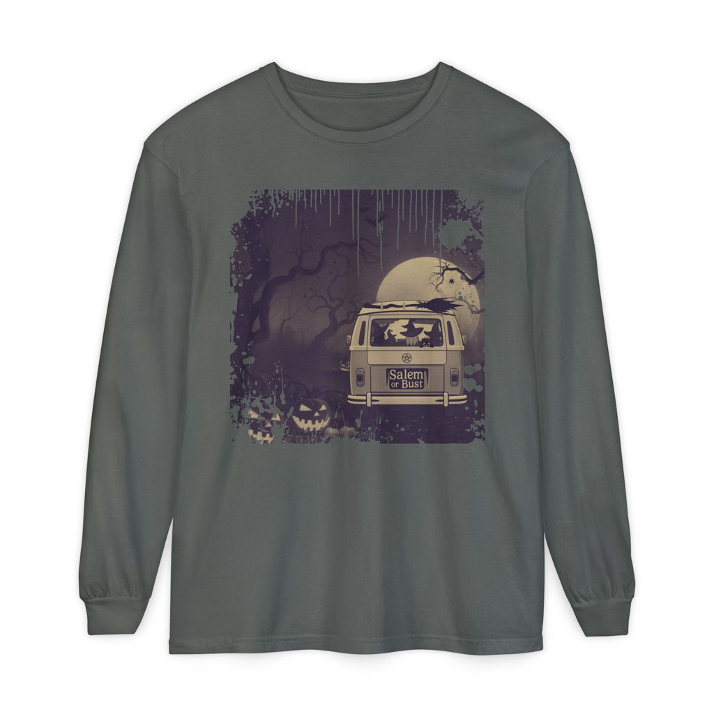 Vintage Salem or Bust Halloween Long Sleeve Tshirt | Spooky original design Long Sleeve
