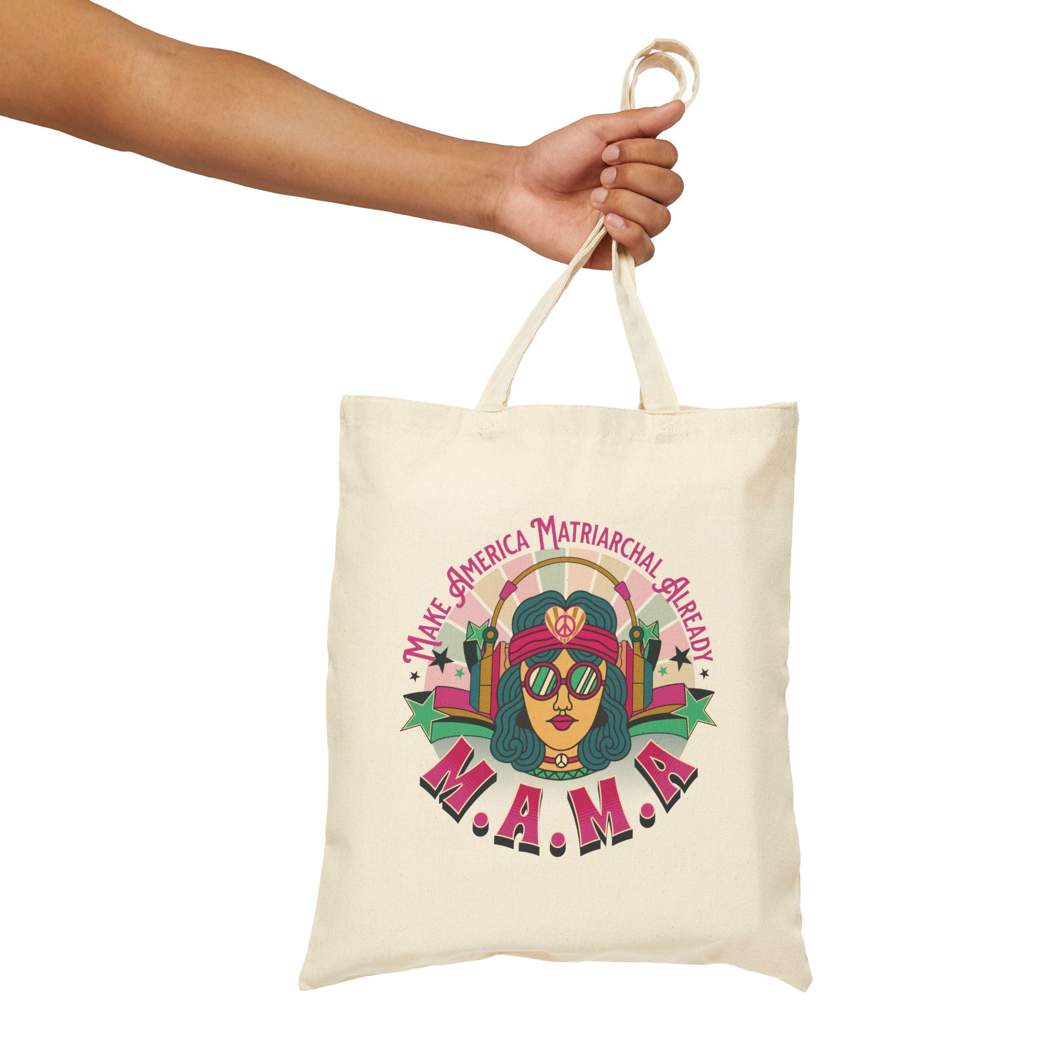 Retro 'Make America Matriarchal Already' Grocery Tote Bag