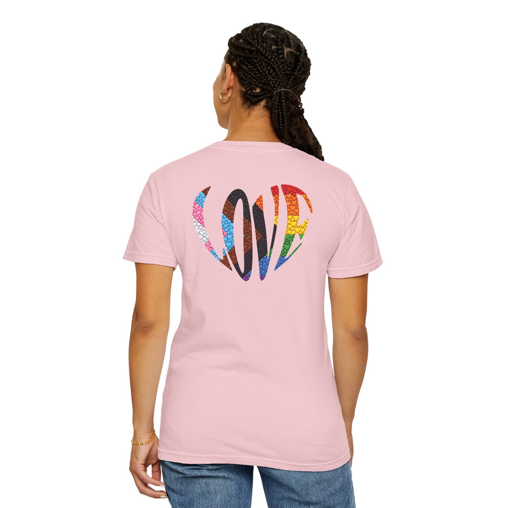 Pride Heart T-Shirt | Rainbow Striped Love Heart Tee
