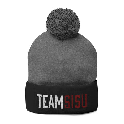 Team SISU Pom Pom Tuque Black and Grey