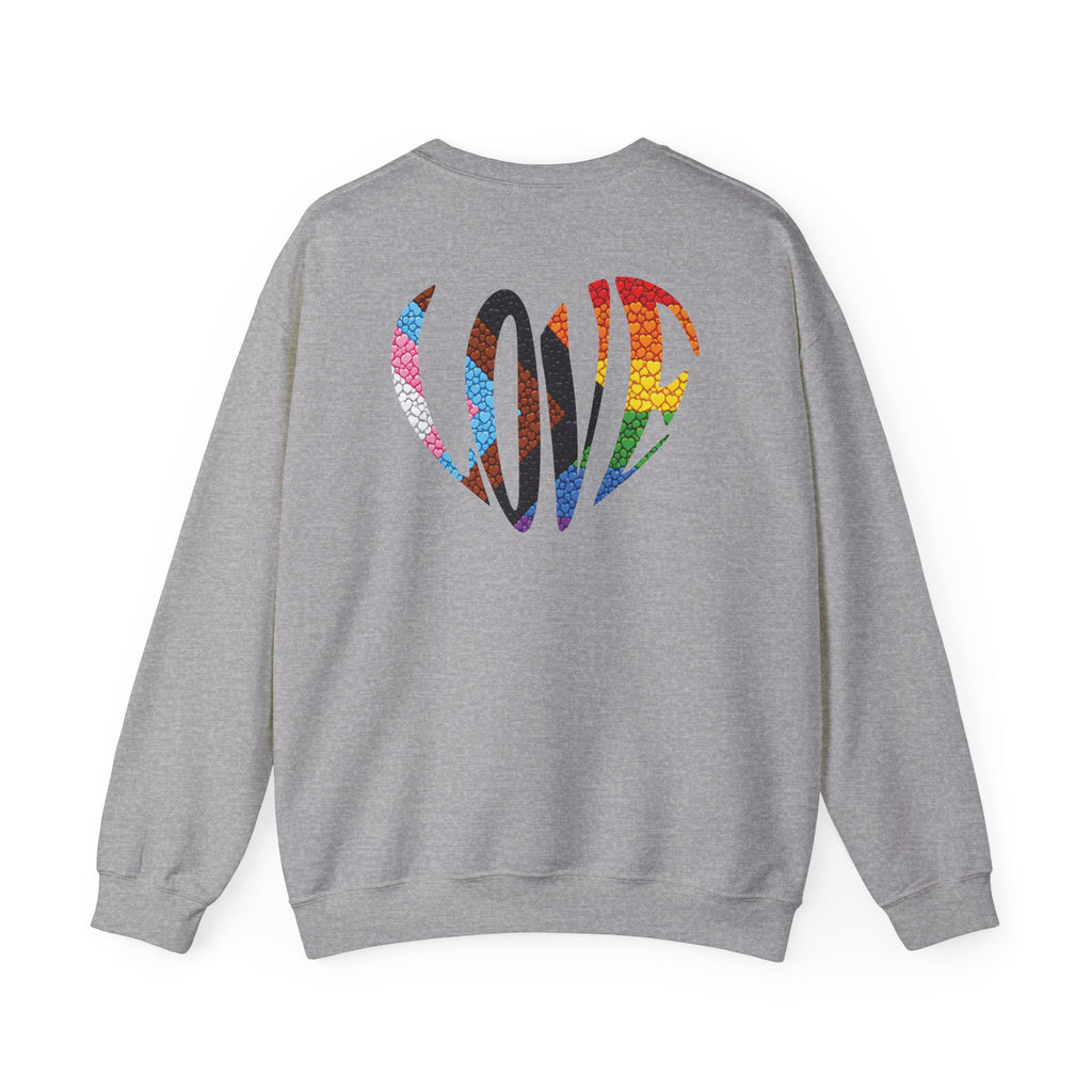 Rainbow Heart Pride Sweatshirt | Heart Graphic Crewneck