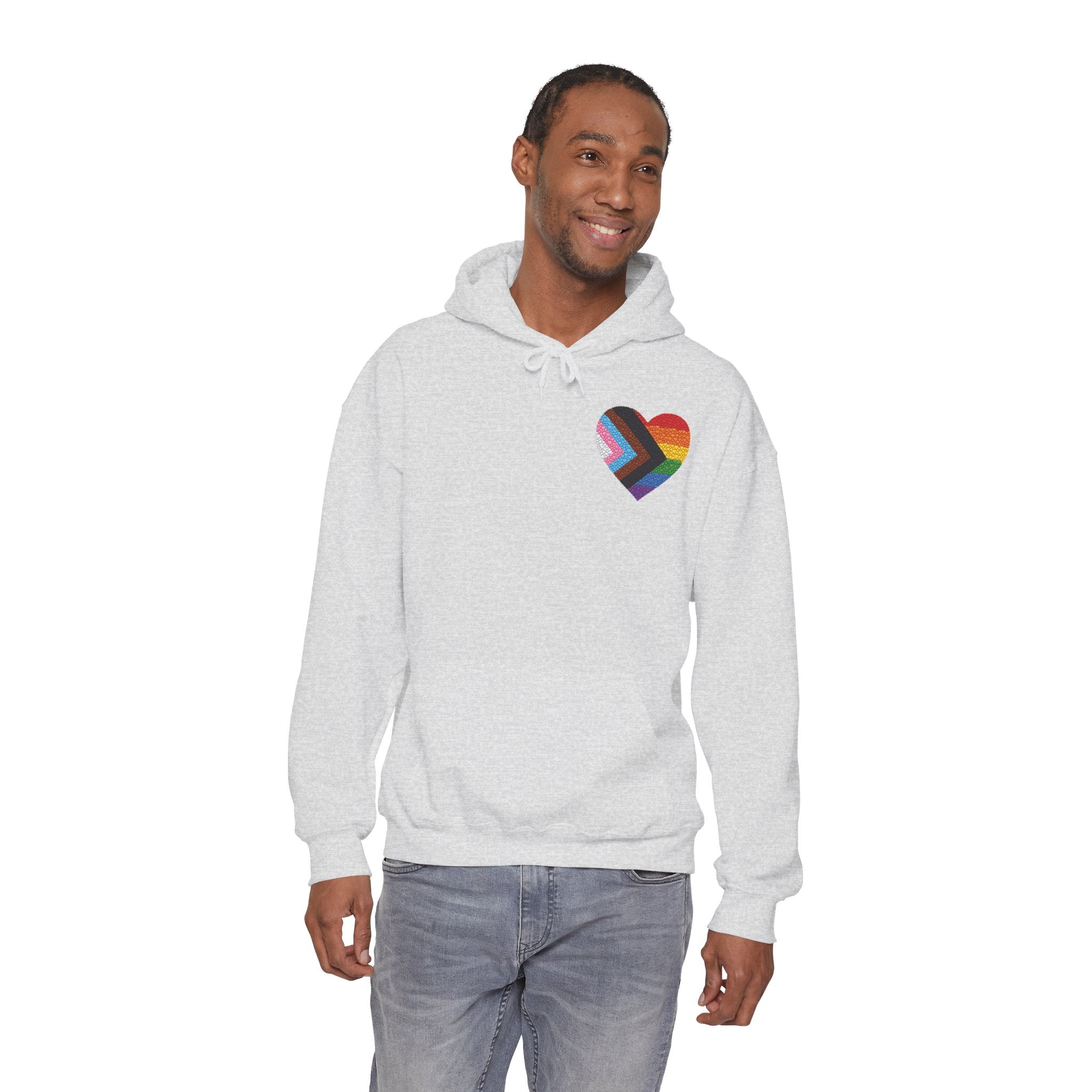 LGBTQIA Pride Heart Hoodie | Rainbow Pride Flag Heart Pullover