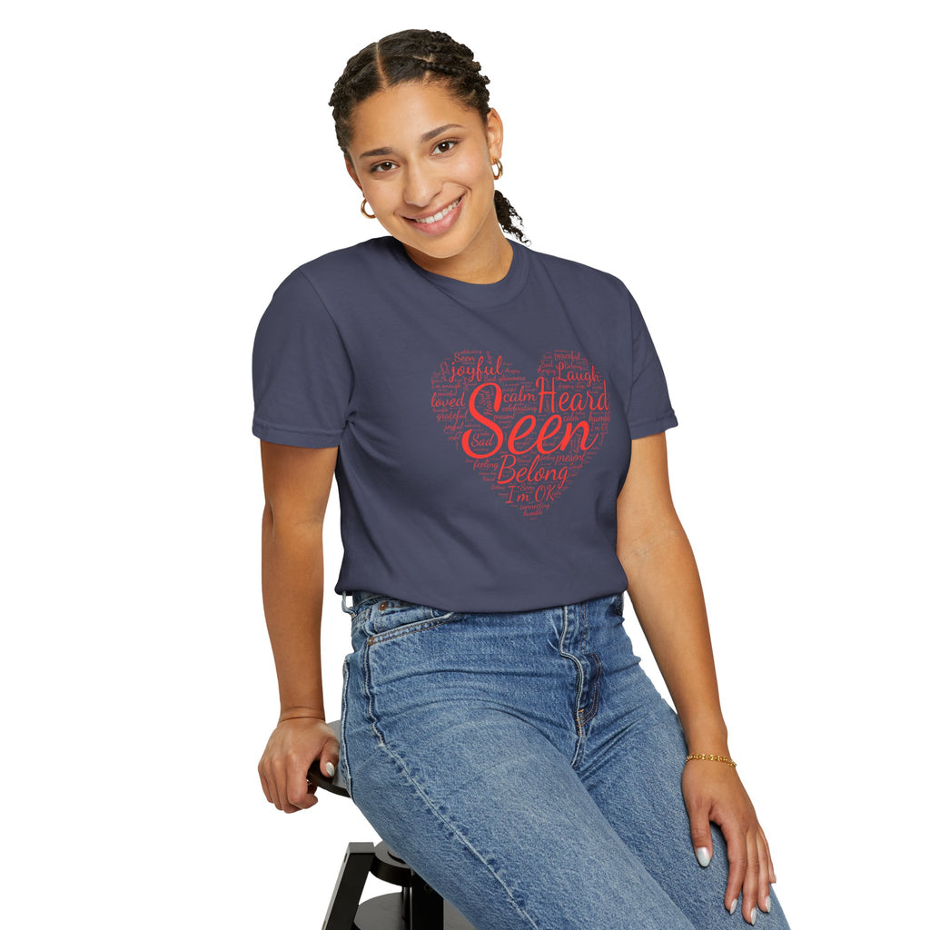 Seen Heart Tee | Support Mental Health Awareness Top | Belonging Tshirt