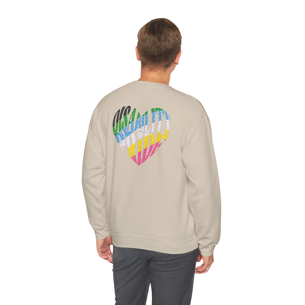 Disability Pride Sweatshirt | Heart Graphic Crewneck