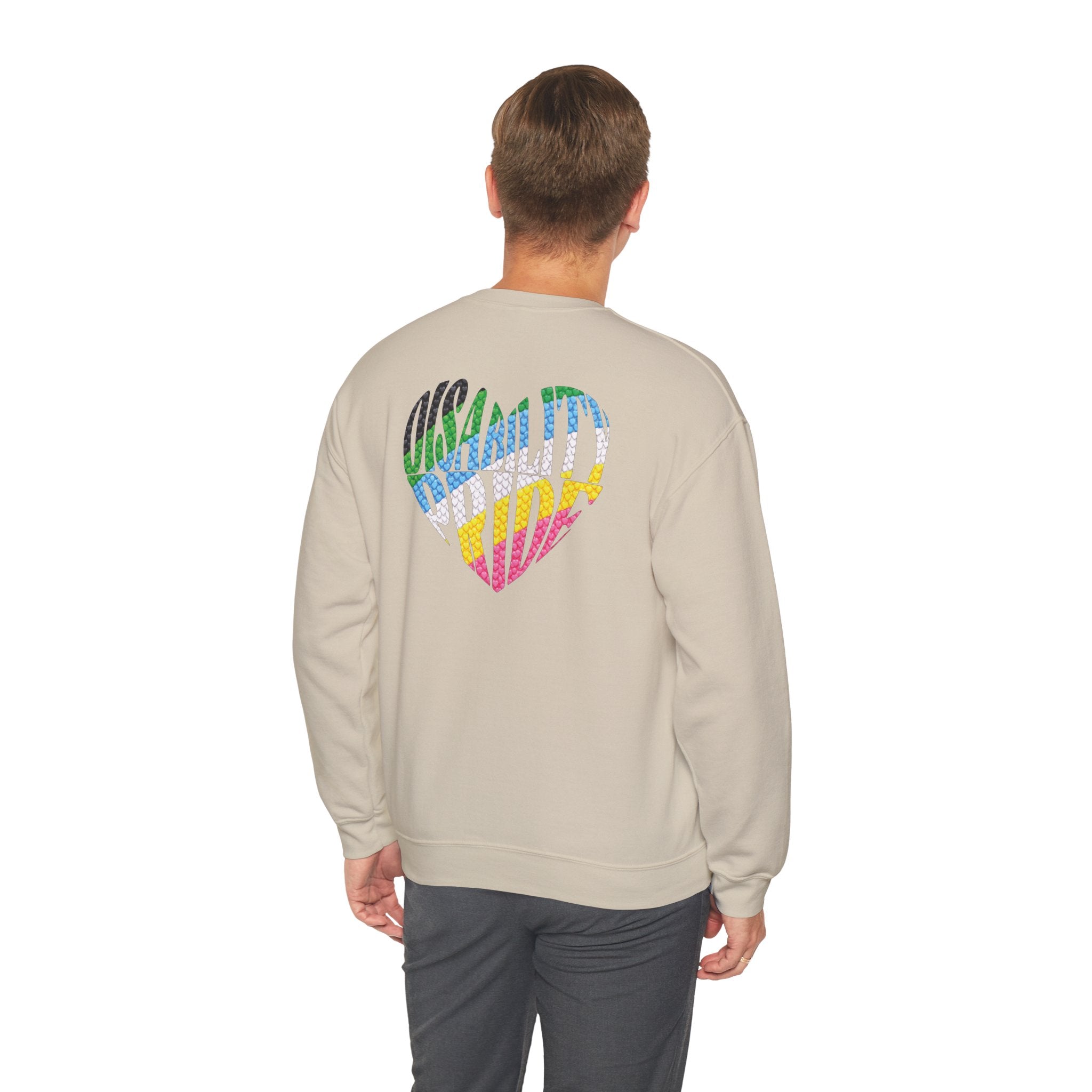 Disability Pride Sweatshirt | Heart Graphic Crewneck
