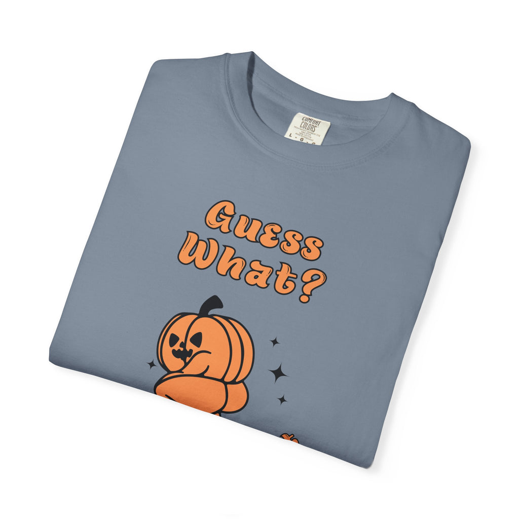 Halloween Pumpkin Shirt - "Guesss What? Pumpkin Butt" Cute Retro Graphic Tee