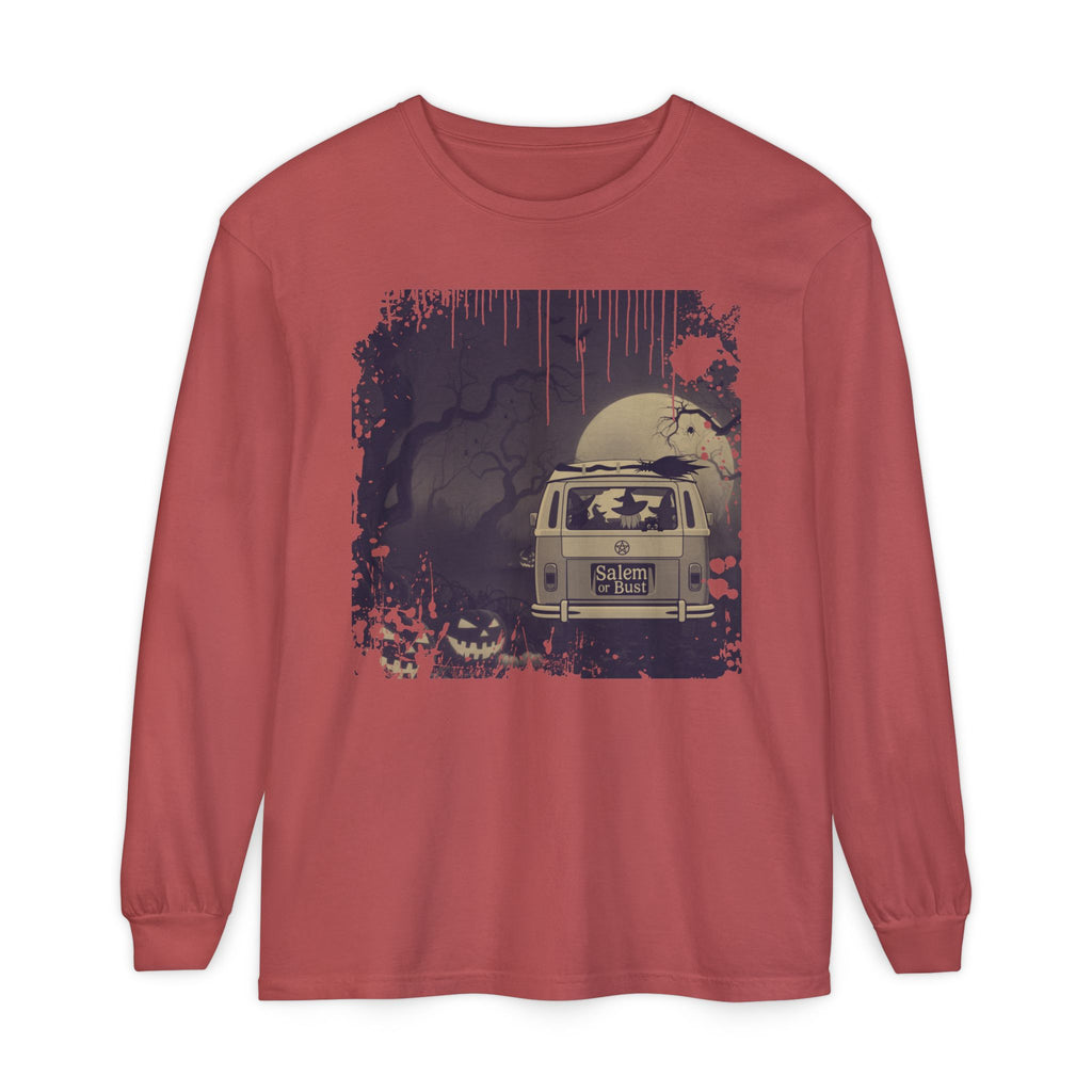 Vintage Salem or Bust Halloween Long Sleeve Tshirt | Spooky original design Long Sleeve