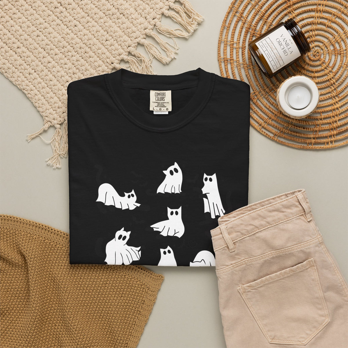 Ghost Cats & Bats Halloween TShirt