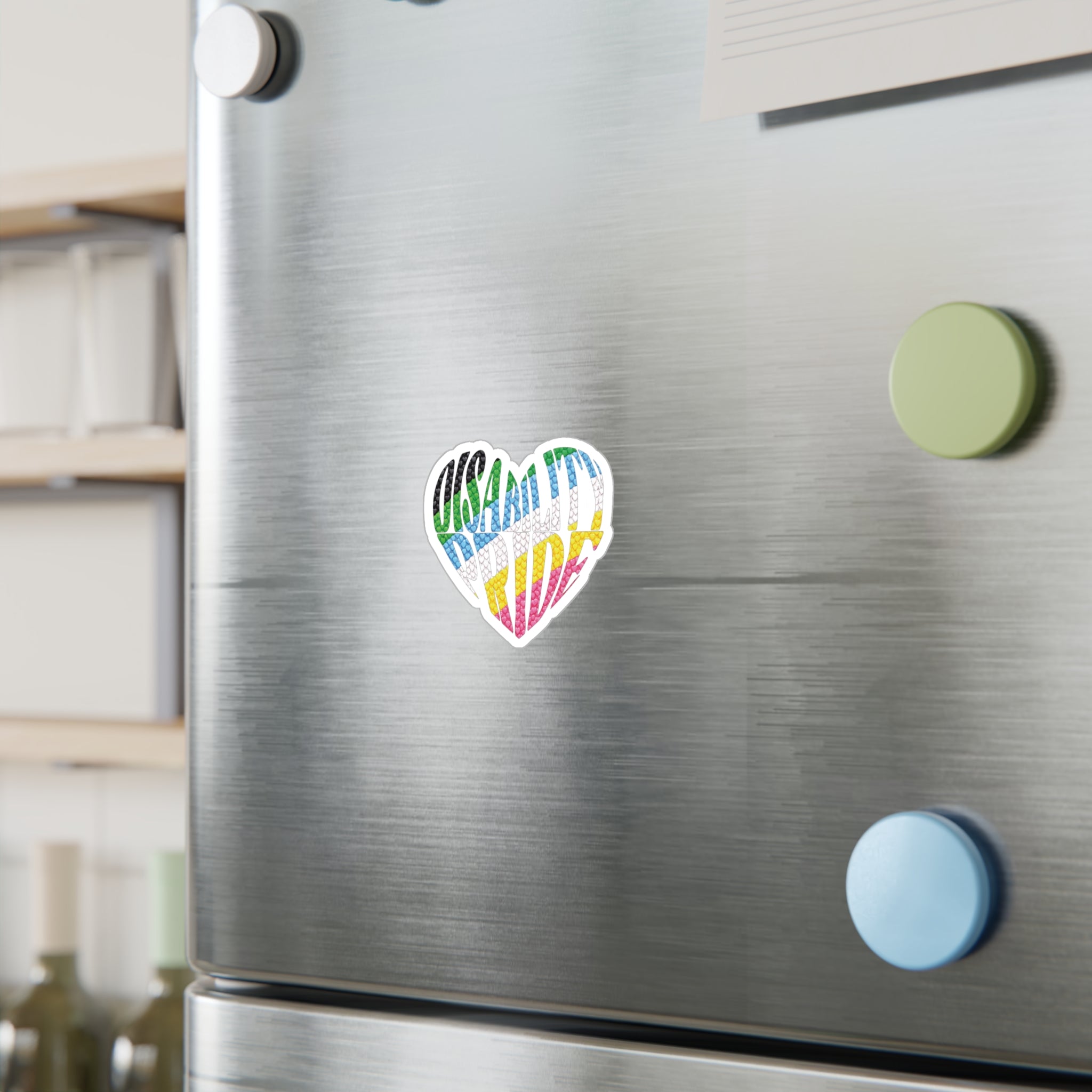 Disability Pride Heart Sticker | Kiss-Cut Vinyl Decal