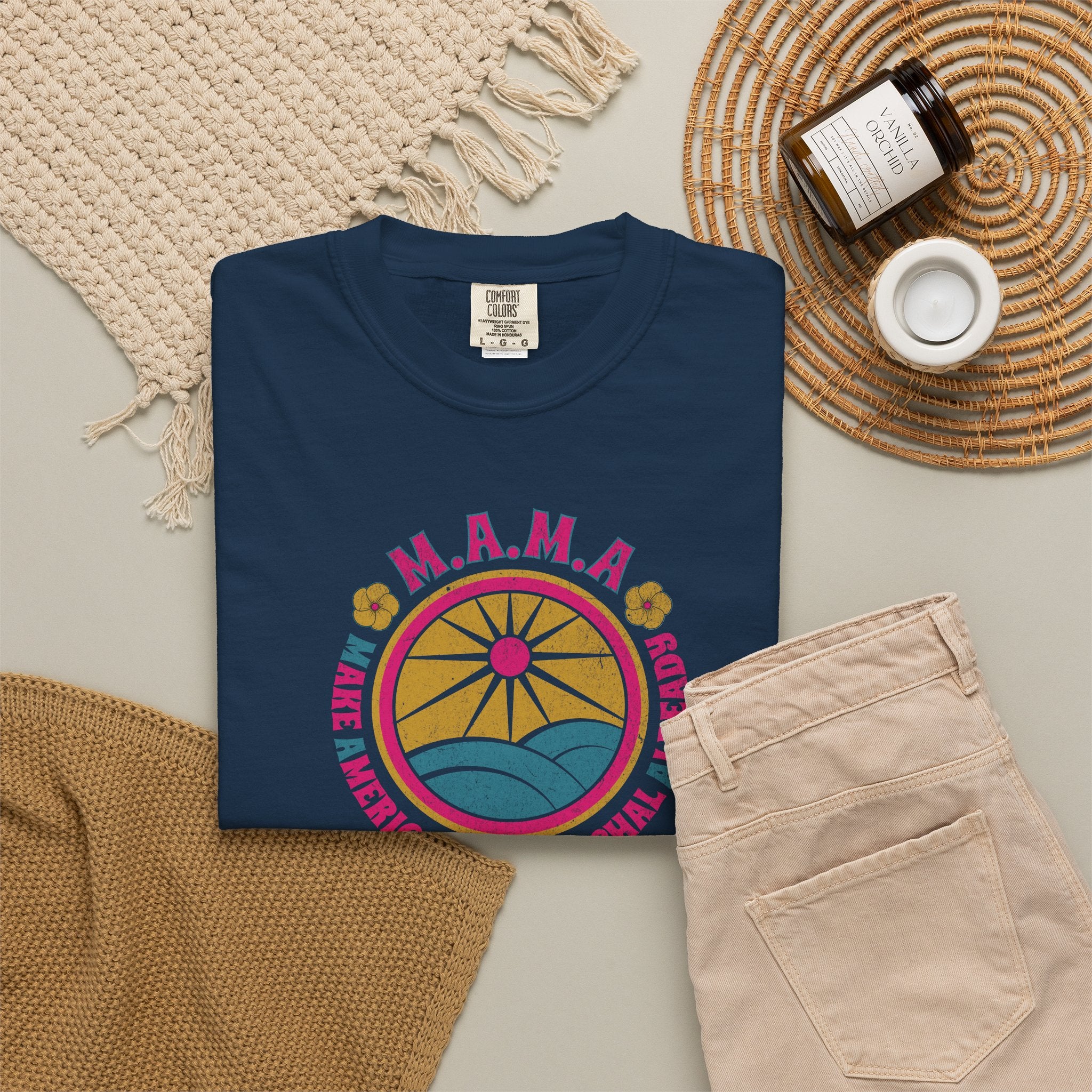M.A.M.A. Retro Sunwave T-Shirt — Make America Matriarchal Already Tee