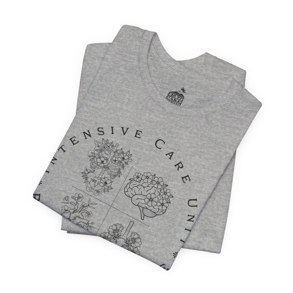 Intensive Care Unit Registered Nurse Tee | Floral Anatomy Illustration