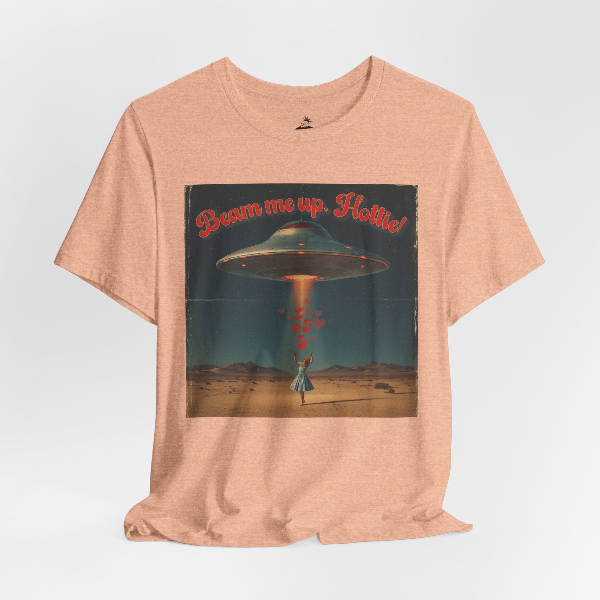 Beam Me Up, Hottie Valentine Tshirt | Star Trek pun for fun Valentine's gift | Sci-fi star crossed lovers top | Abducted by Love Shirt