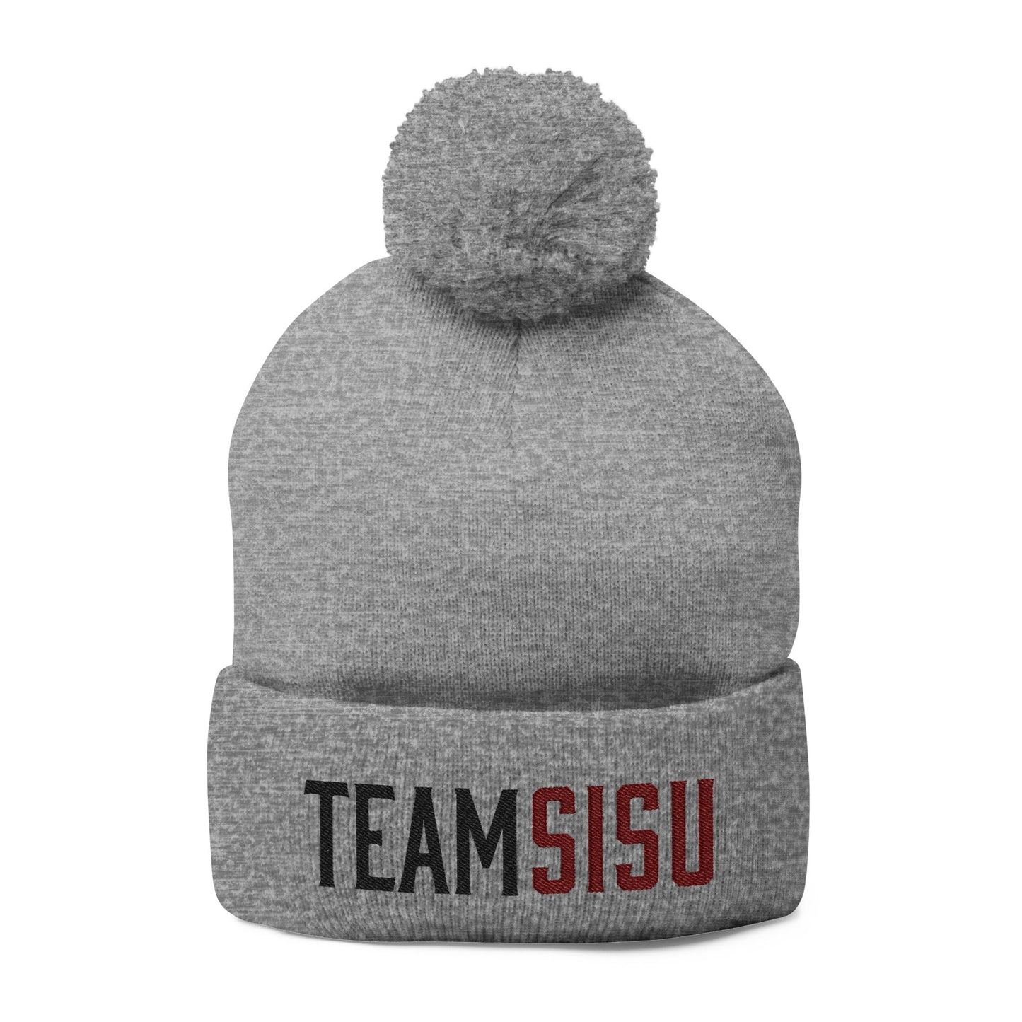 Team SISU Name Mark Cozy Pom Pom Knit Hat