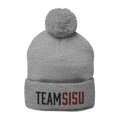 Team SISU Name Mark Cozy Pom Pom Knit Hat