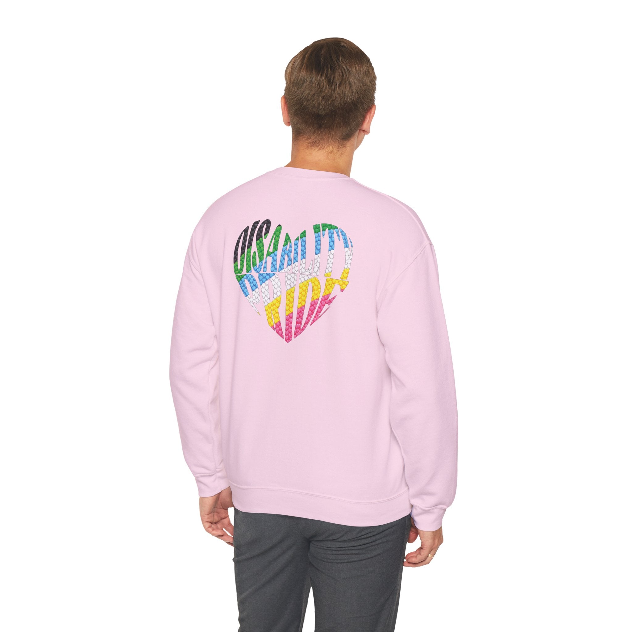Disability Pride Sweatshirt | Heart Graphic Crewneck