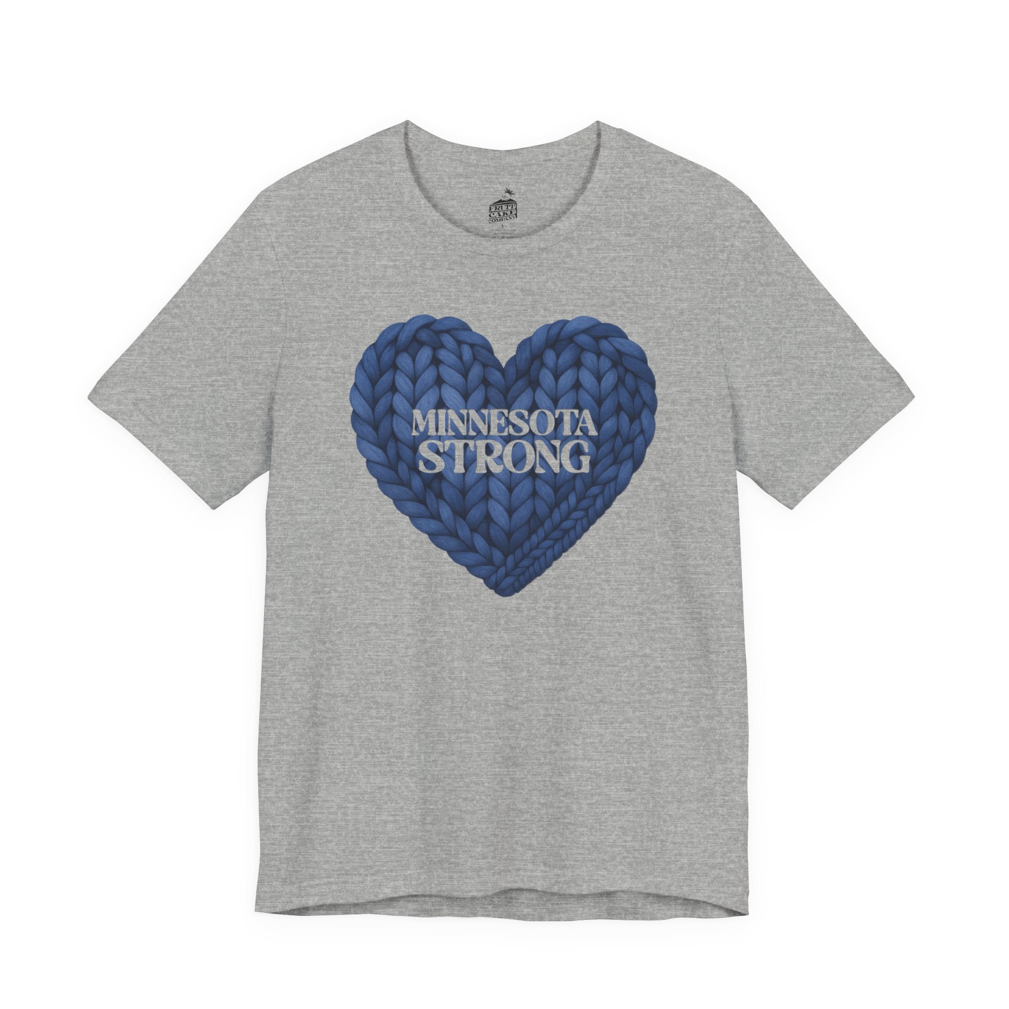 Minnesota Strong Knit Blue Heart T-Shirt | Heart Graphic Tee