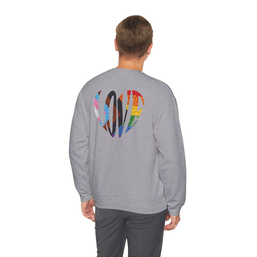 Rainbow Heart Pride Sweatshirt | Heart Graphic Crewneck