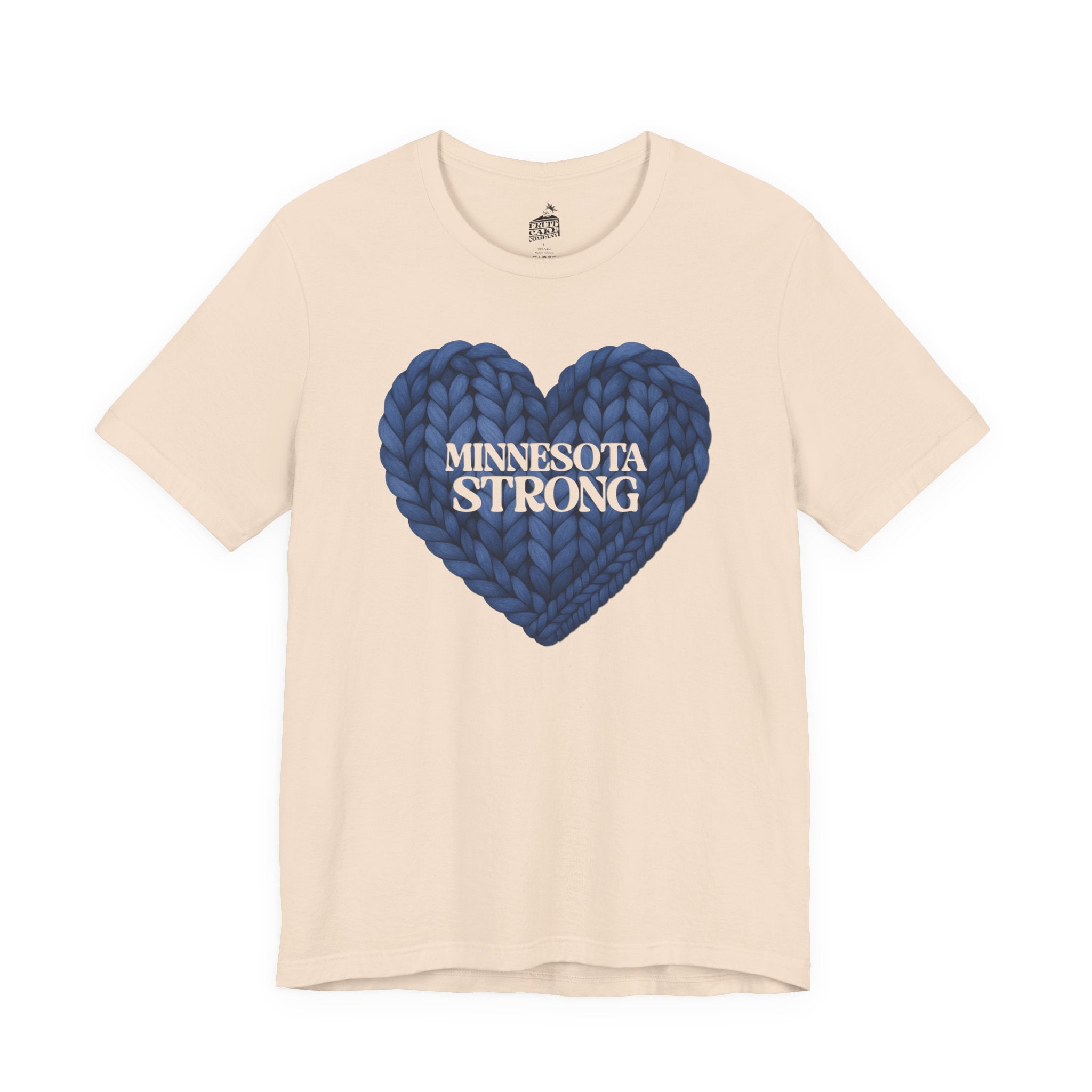 Minnesota Strong Knit Blue Heart T-Shirt | Heart Graphic Tee