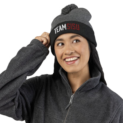 Team SISU Pom Pom Tuque Black and Grey