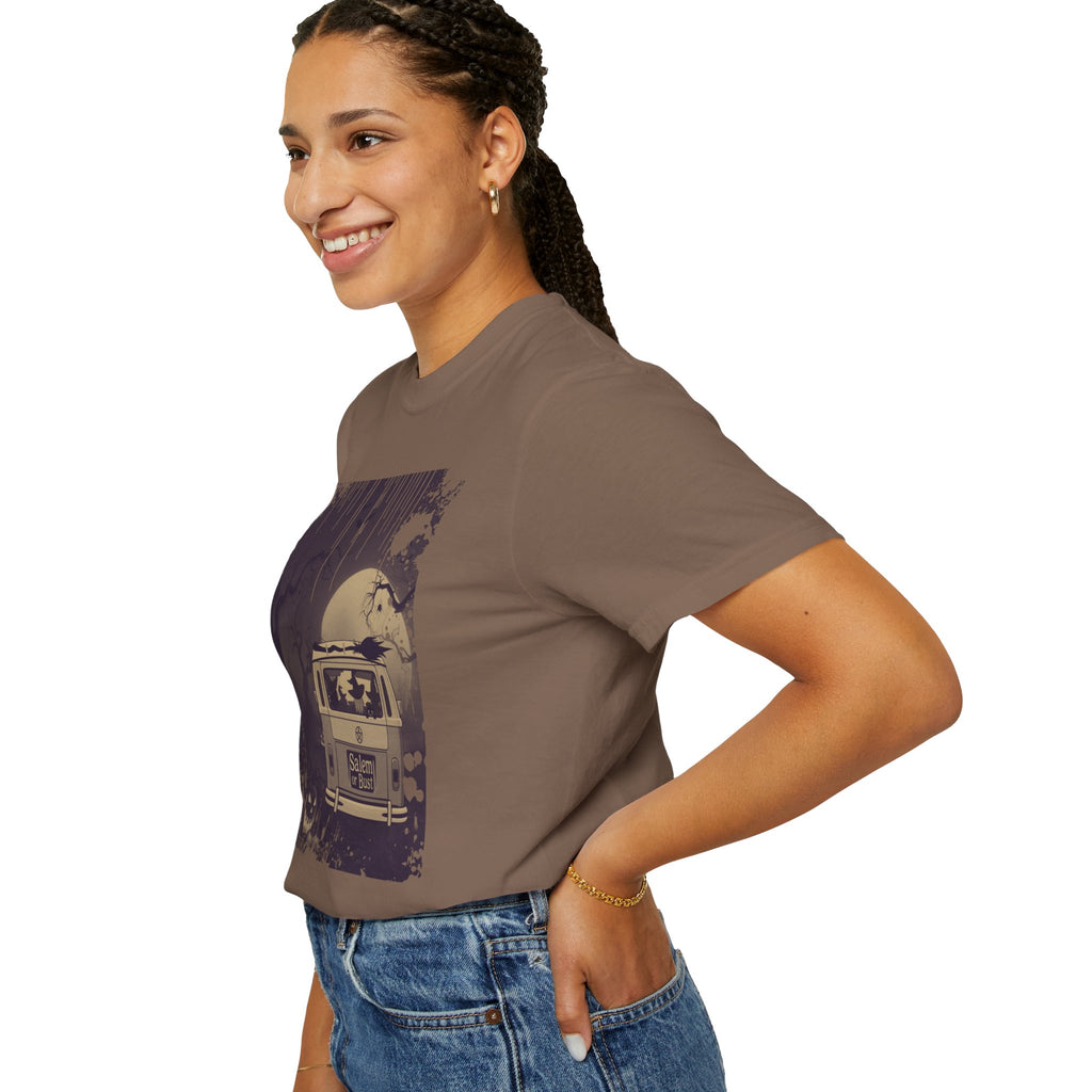 Spooky Retro Camper Van Graphic Tee — Halloween Witch Tshirt