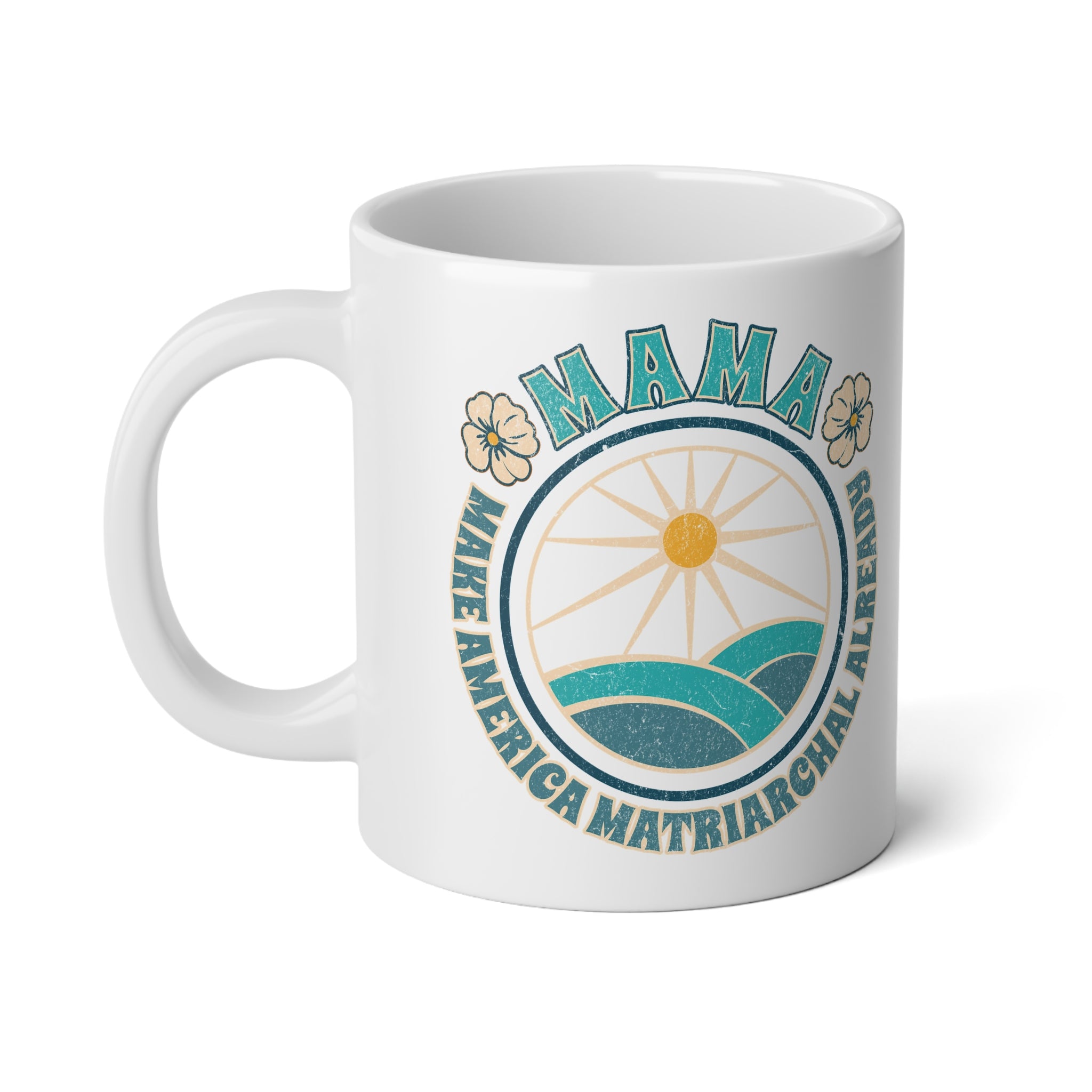 Blue M.A.M.A "Make America Matriarchal Already" Jumbo 20 oz mug | Feminist Woman Power Gift