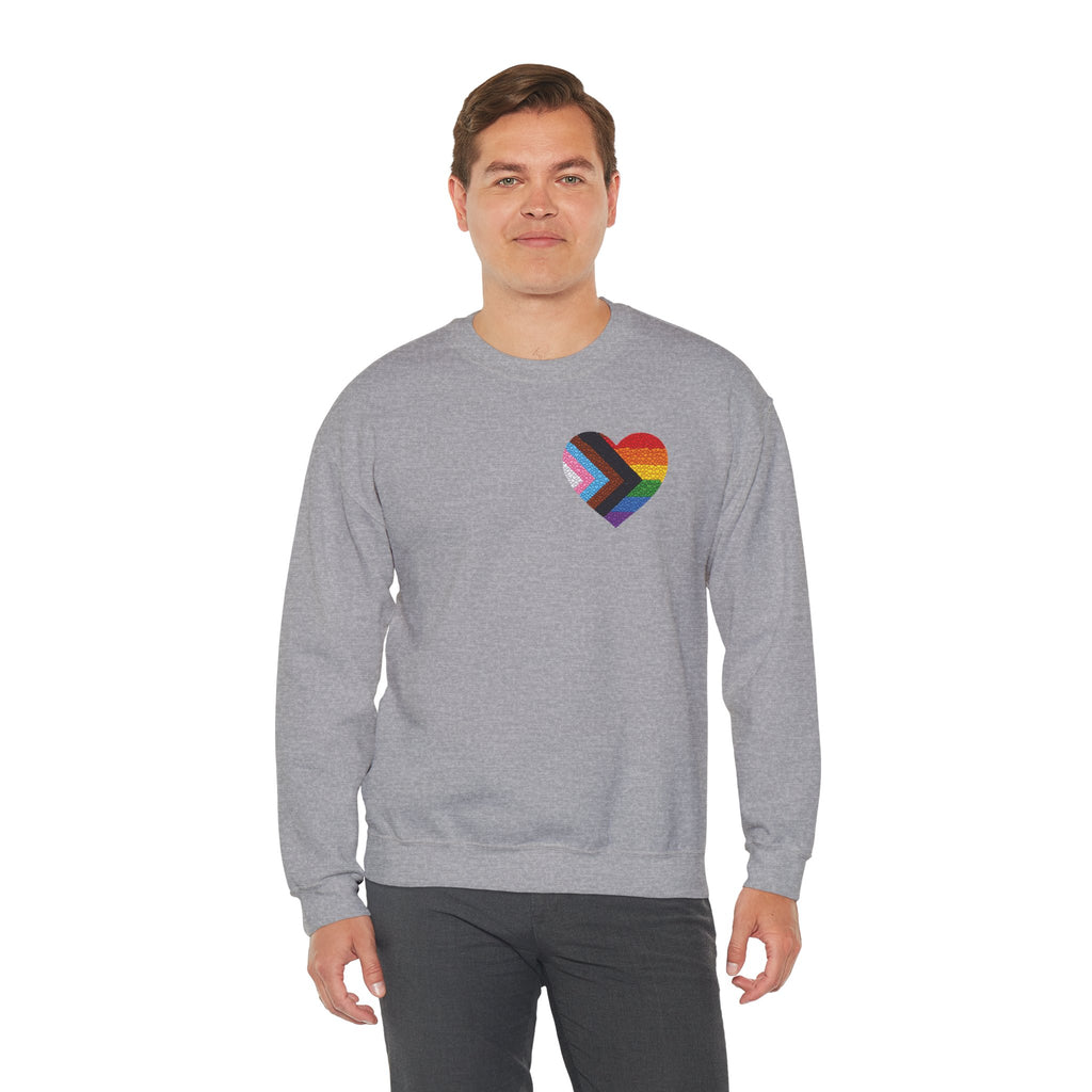 Rainbow Heart Pride Sweatshirt | Heart Graphic Crewneck