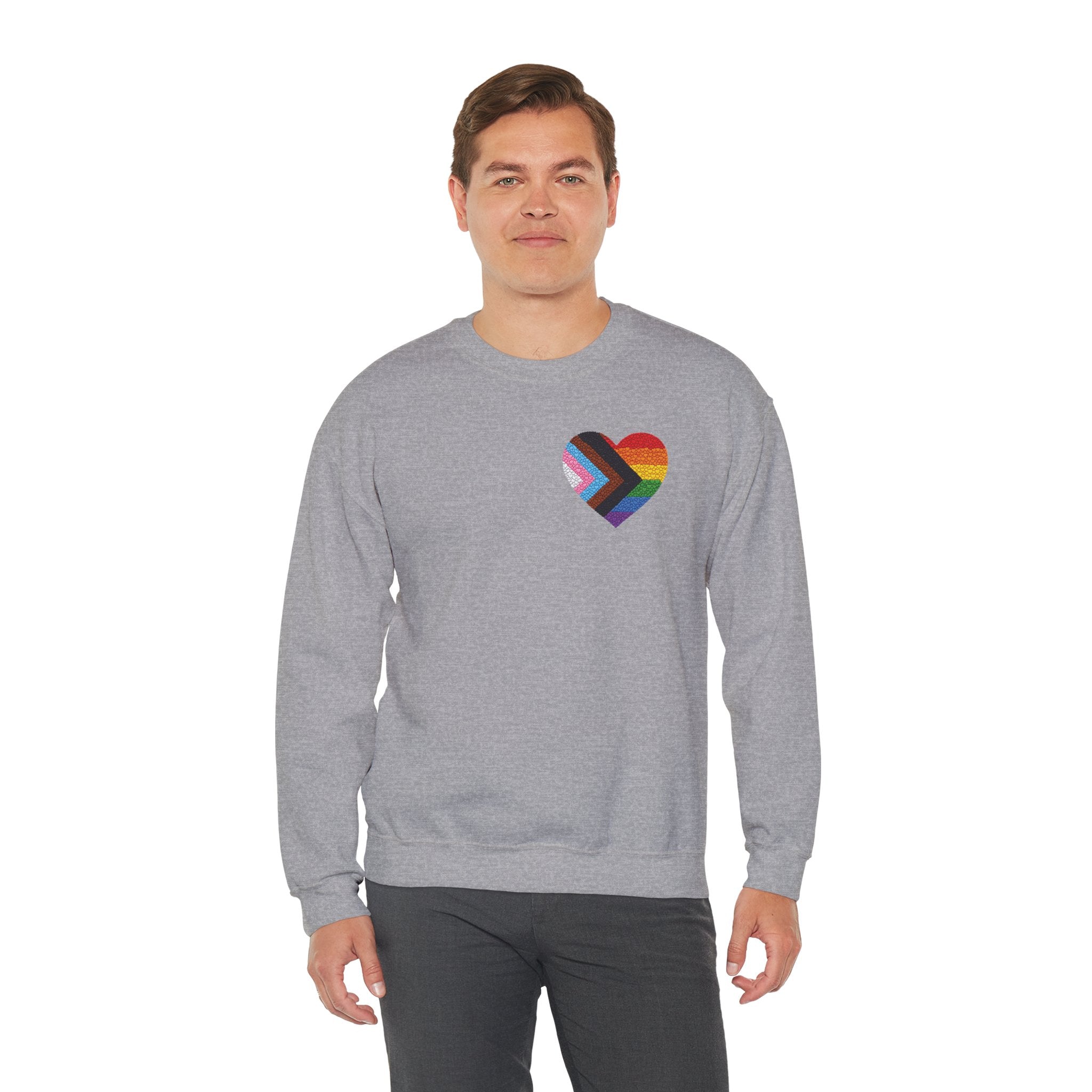 Rainbow Heart Pride Sweatshirt | Heart Graphic Crewneck