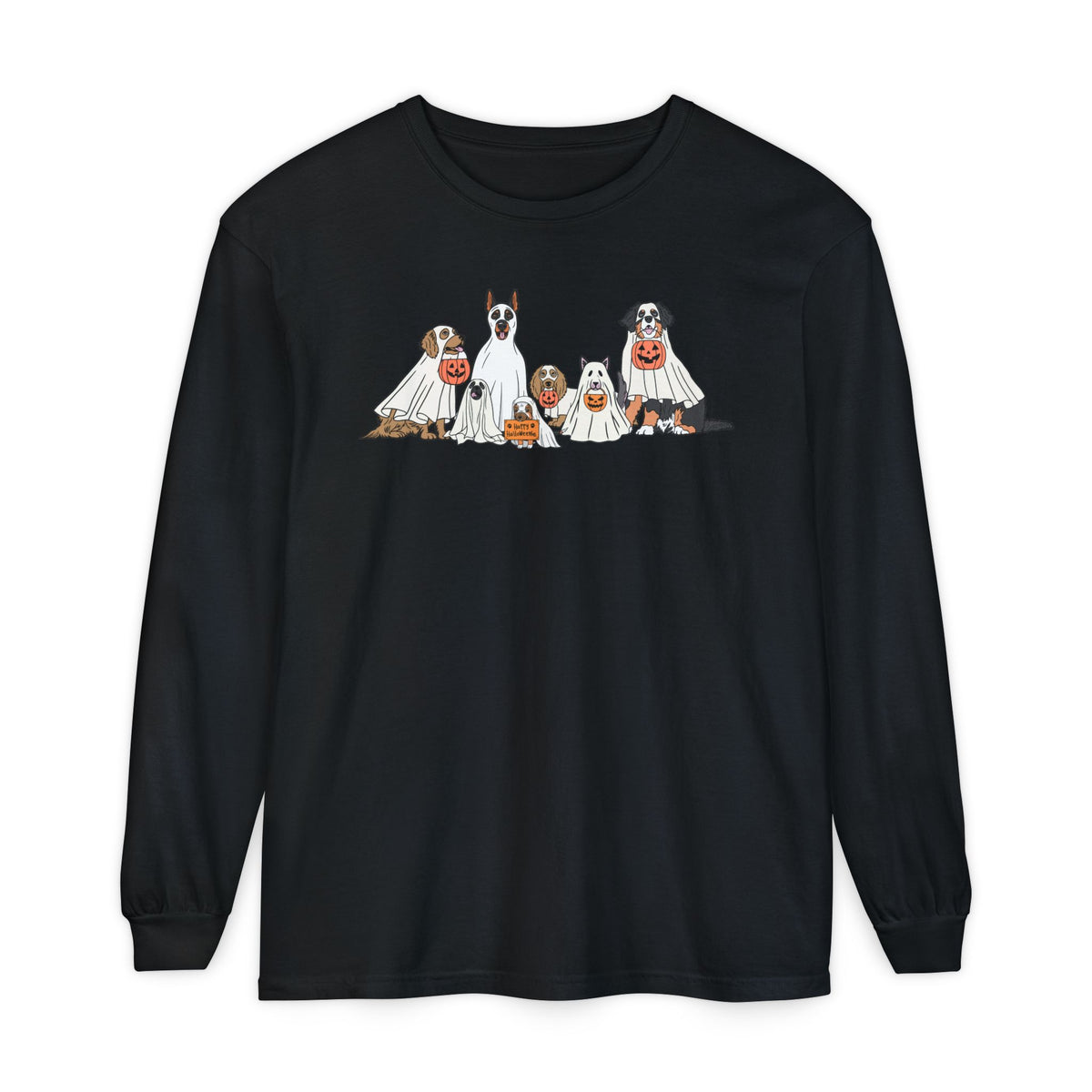 Halloween Ghost Dogs Long Sleeve Tshirt | Fun Holiday original design Long Sleeve