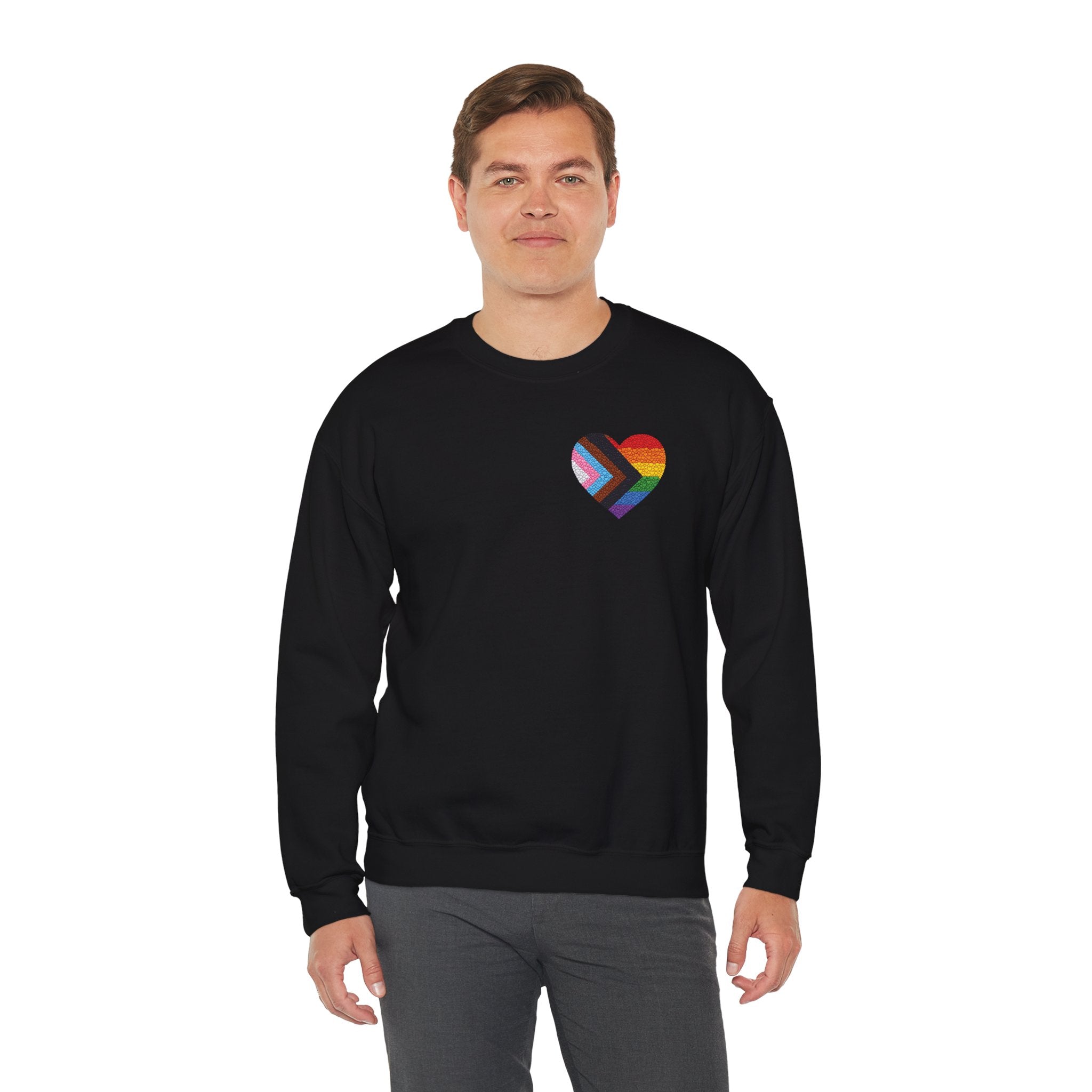 Rainbow Heart Pride Sweatshirt | Heart Graphic Crewneck
