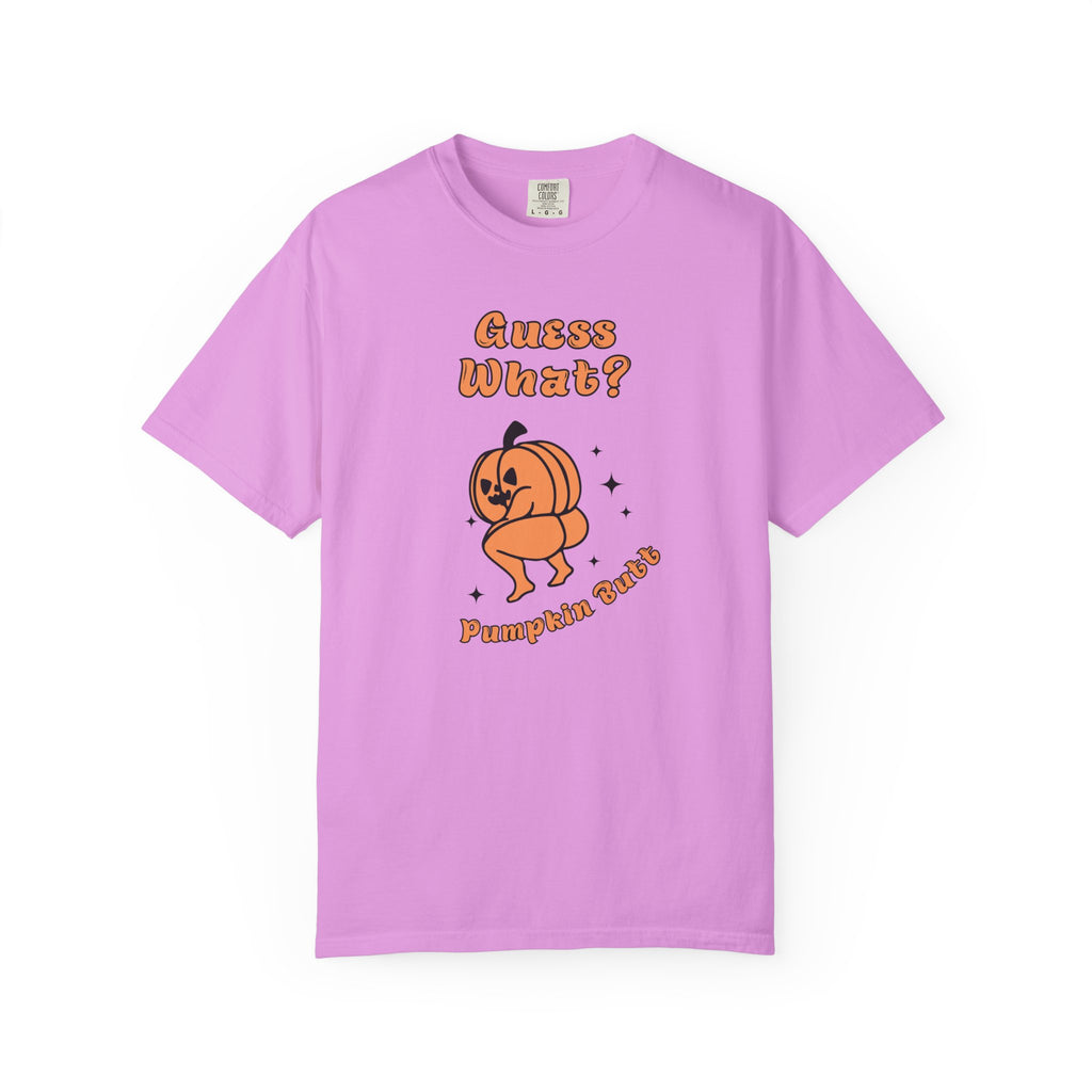 Halloween Pumpkin Shirt - "Guesss What? Pumpkin Butt" Cute Retro Graphic Tee