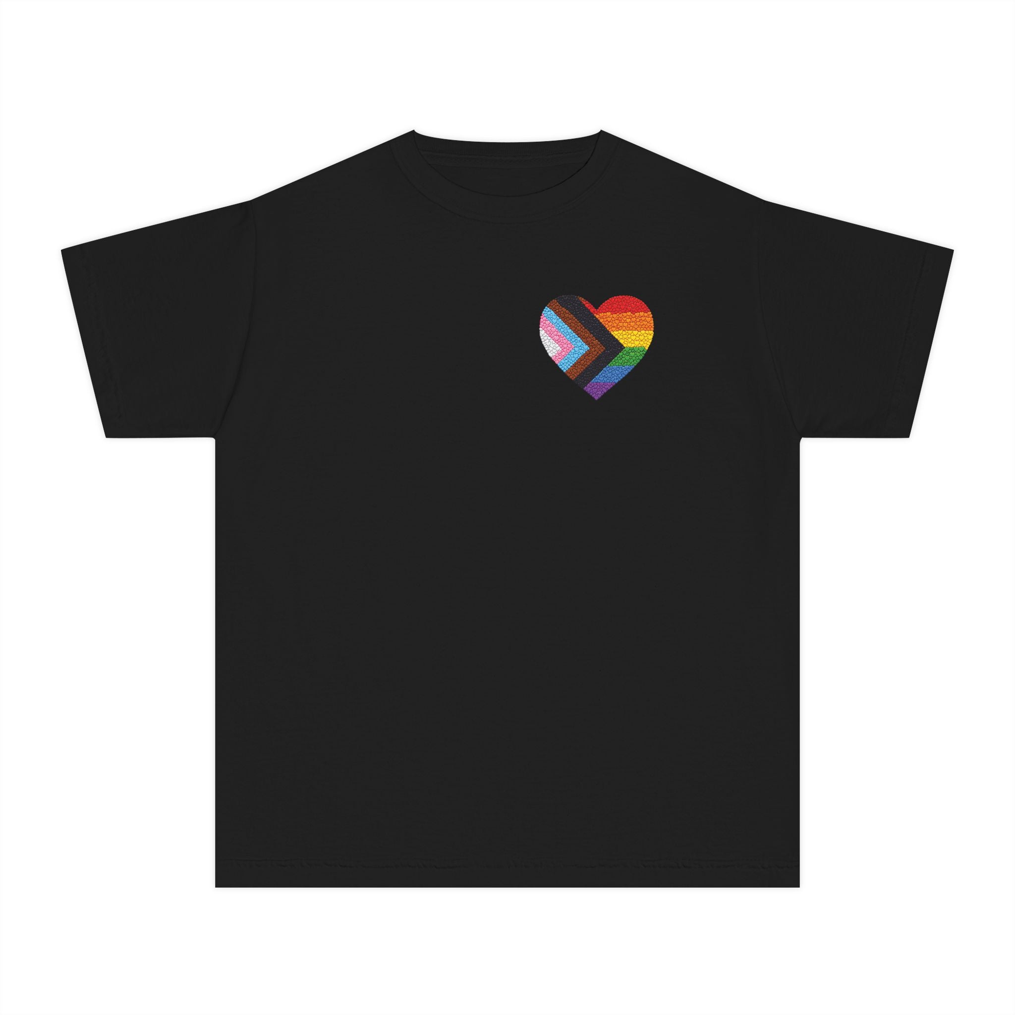 Love Heart Youth Tee | Pride Colors Heart Graphic