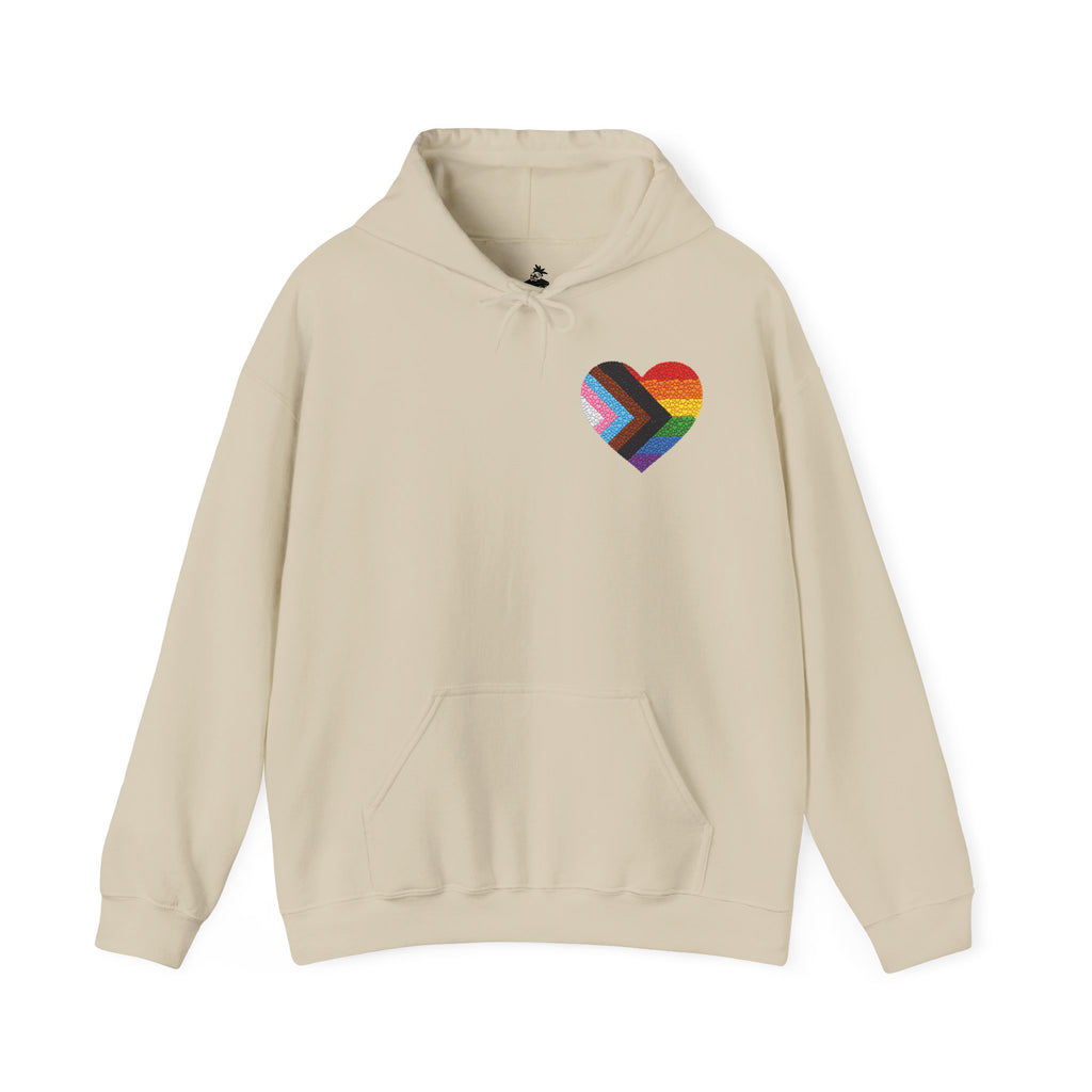 LGBTQIA Pride Heart Hoodie | Rainbow Pride Flag Heart Pullover
