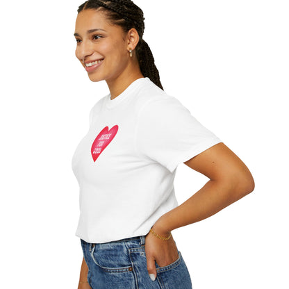 Justice For Good heart graphic T-shirt | Activist Shirt