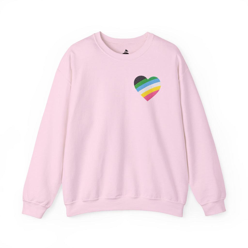Disability Pride Sweatshirt | Heart Graphic Crewneck