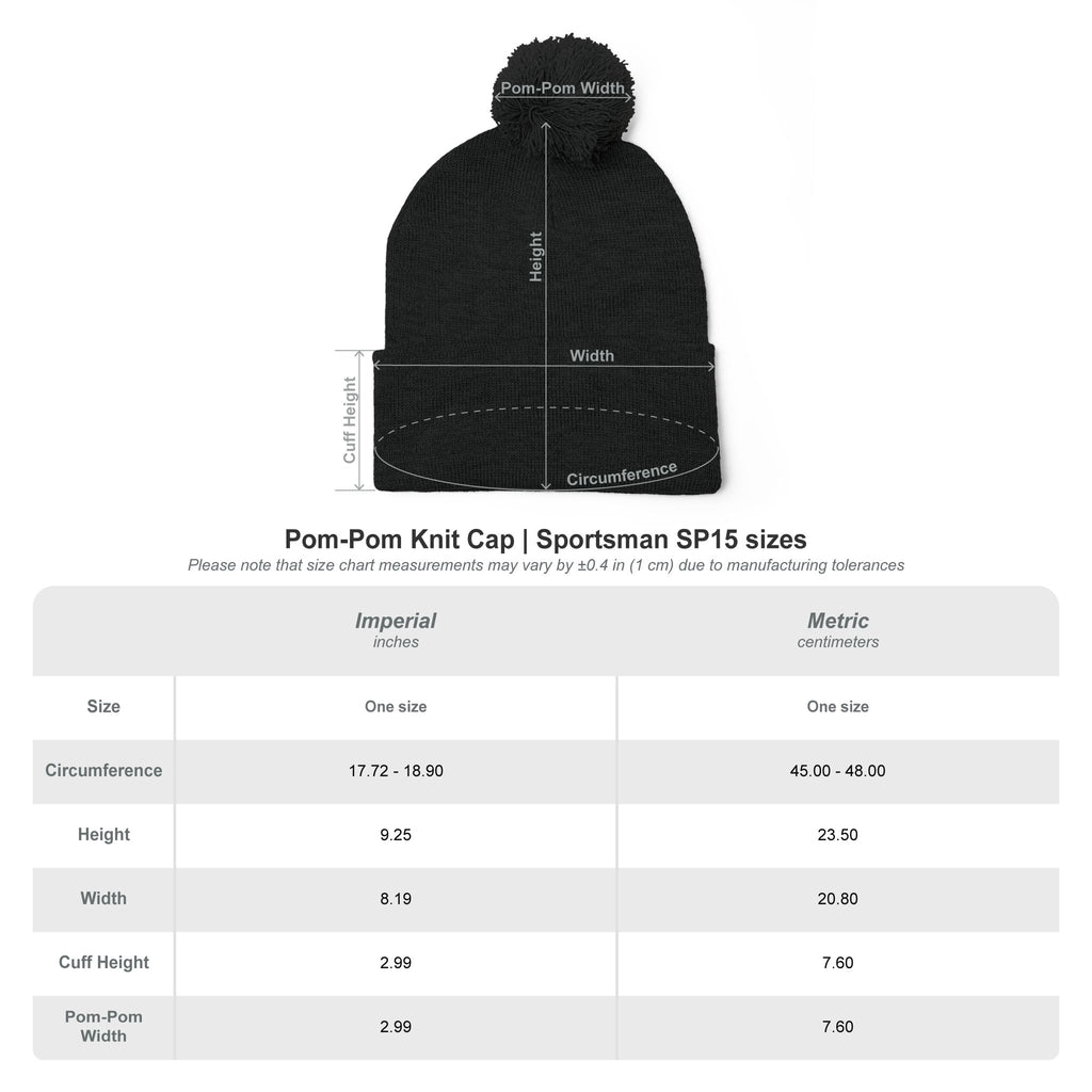 Team SISU Pom Pom Tuque Black and Grey