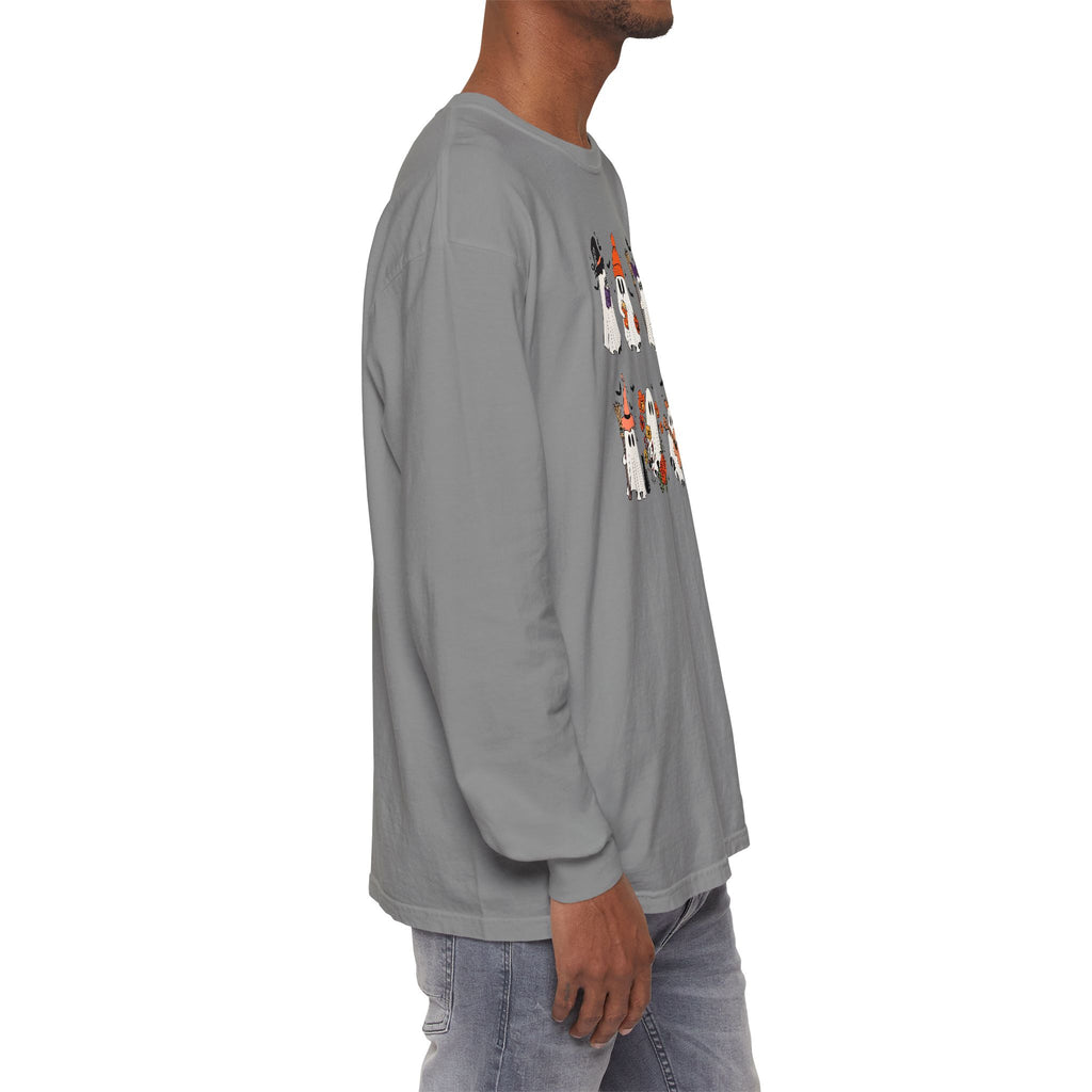 Halloween Ghost Cats Long Sleeve Tshirt | Fun Holiday original design Long Sleeve