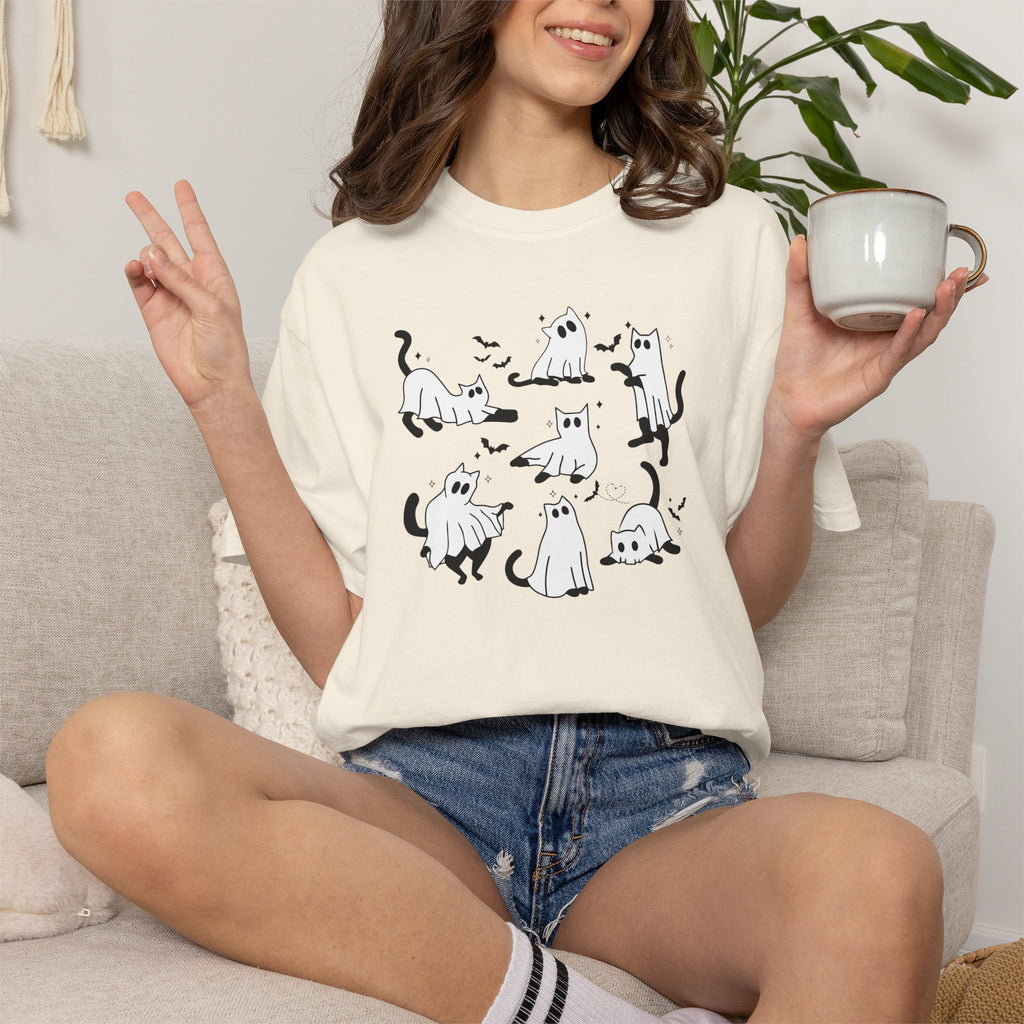 Ghost Cats & Bats Halloween TShirt