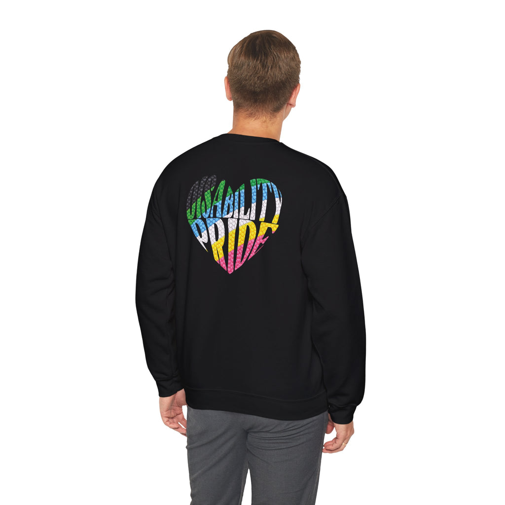 Disability Pride Sweatshirt | Heart Graphic Crewneck