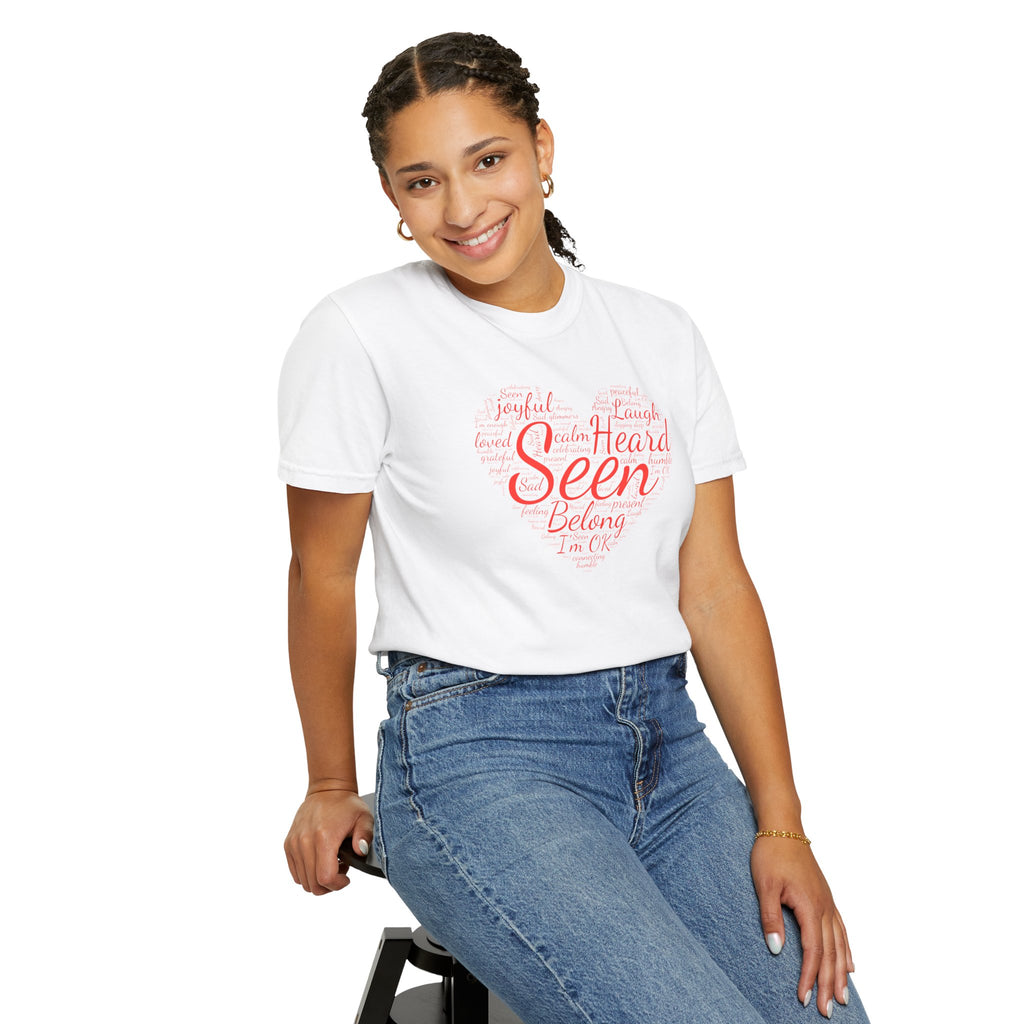 Seen Heart Tee | Support Mental Health Awareness Top | Belonging Tshirt
